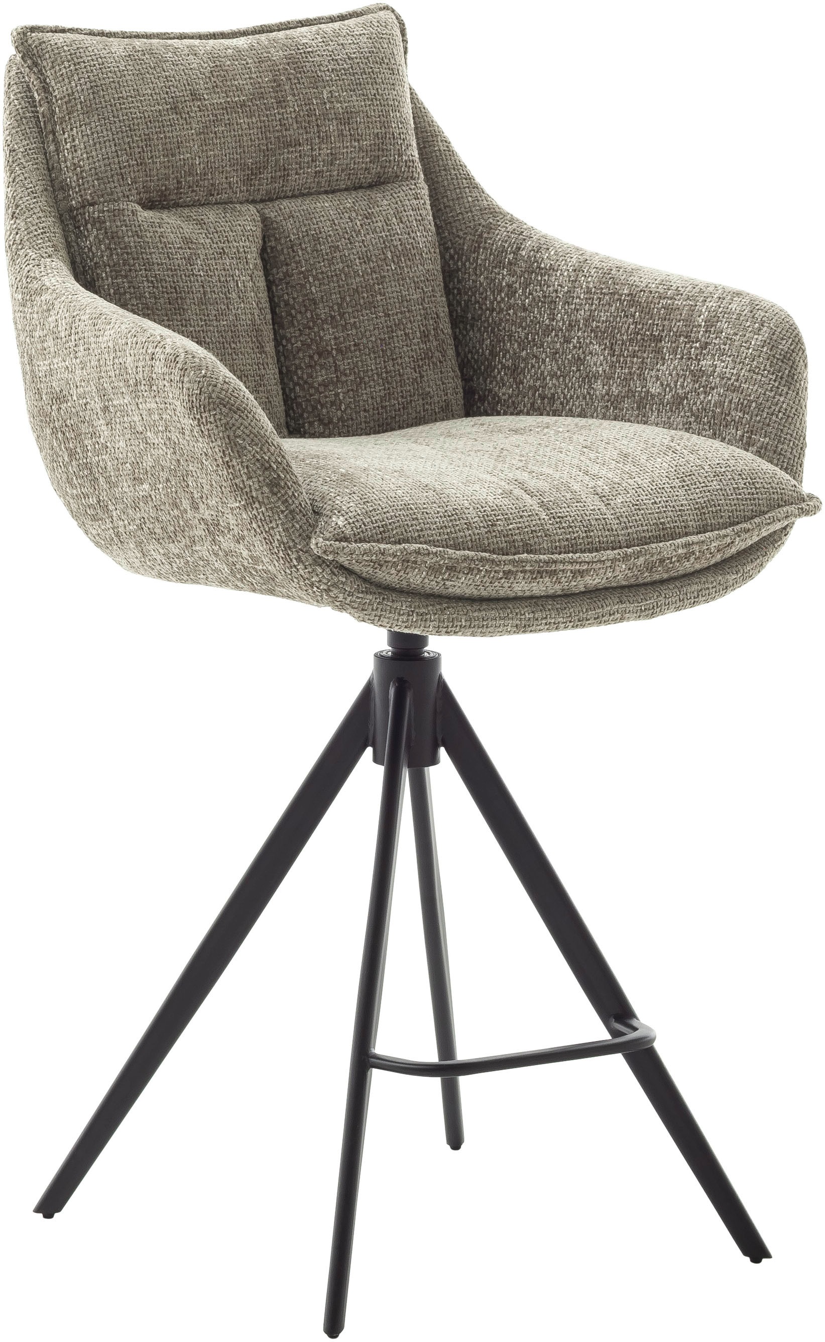 MCA furniture Bistrostuhl »Parker Tresenstuhl mit Armlehnen Tresenhocker«, (Set), 2 St., Struktur weich, Barhocker,Barmoebel,Barstuhl,360° drehbar,mit Lehne,belastbar 120 kg