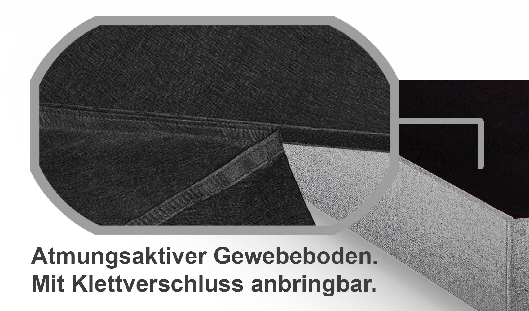 Home affaire Boxbett »Oyré inkl. Bettkasten, erhältlich in der Grösse 180x200cm« mit Holzfüsse in eichefarben