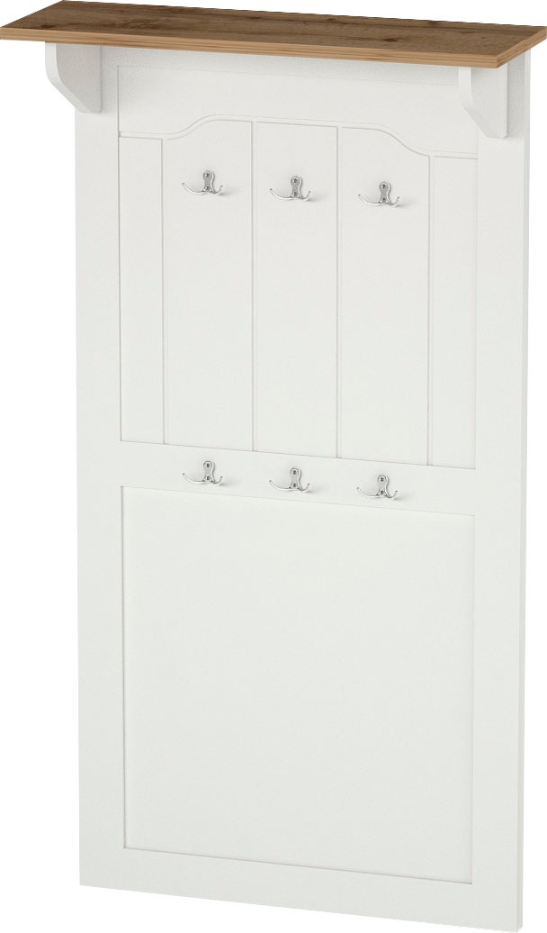 Image of Home affaire Garderobenpaneel »Teverton«, Mit Ablageboden und 6 Haken aus Metall bei Ackermann Versand Schweiz