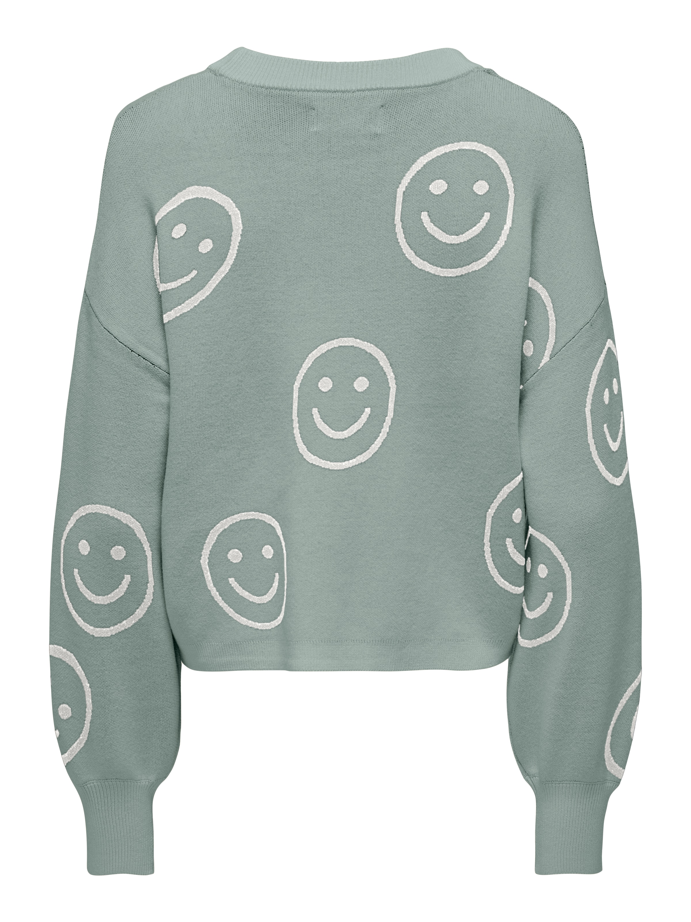 ONLY Pull en tricot »ONLMONTANA LS JQ O-NECK CC KNT« avec bord-côte côtelé