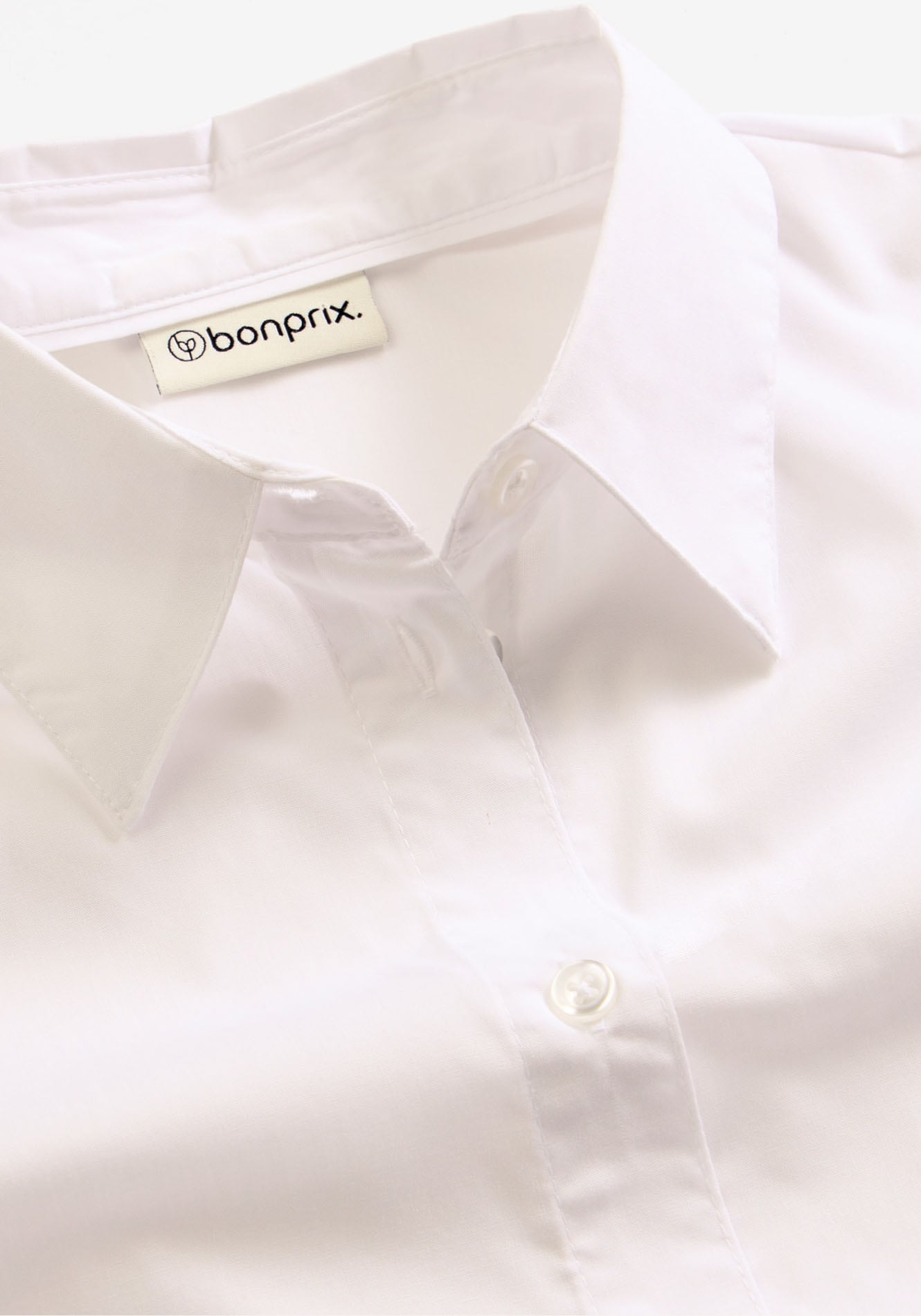 bonprix Blouse à manches courtes regular fit, style élégant, col chemise