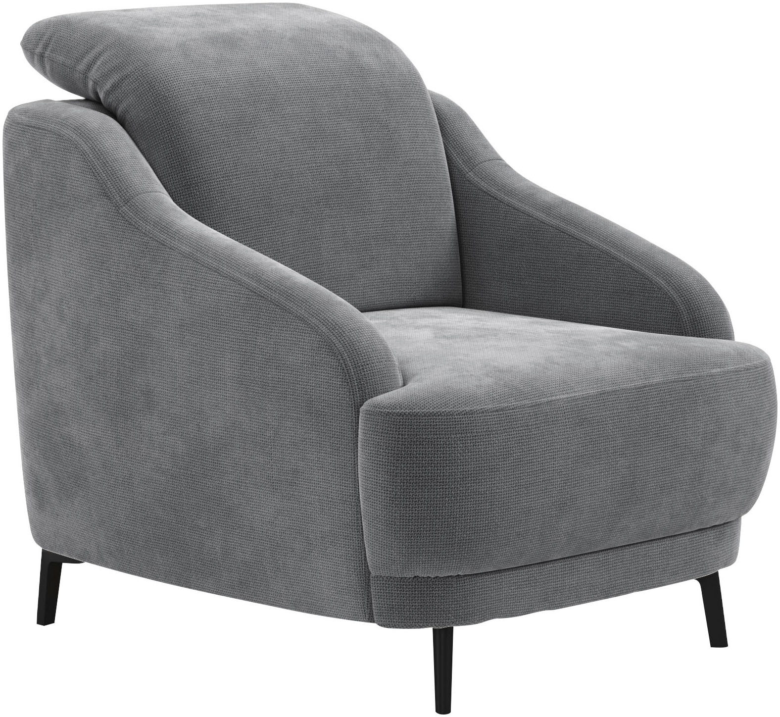 sit&more Sessel »Blues«, (1 St.), mit Metallfüssen, schwarz-matt
