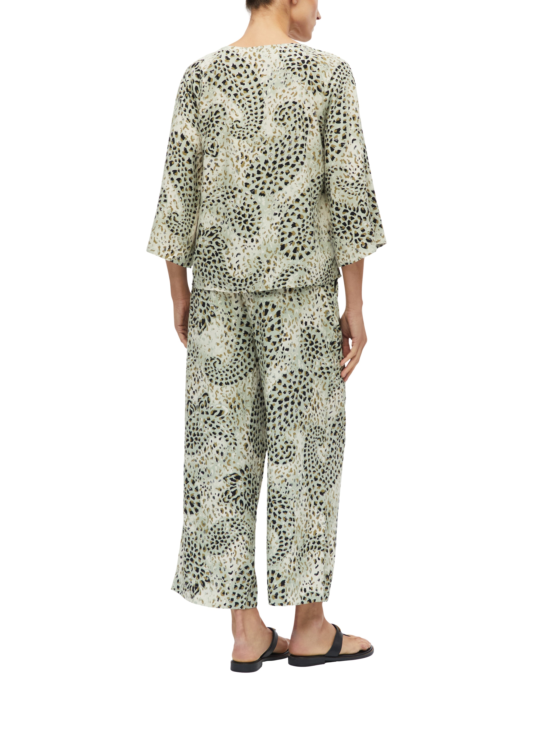 s.Oliver BLACK LABEL Druckbluse 3/4 Arm Sommerbluse mit Allover-Print