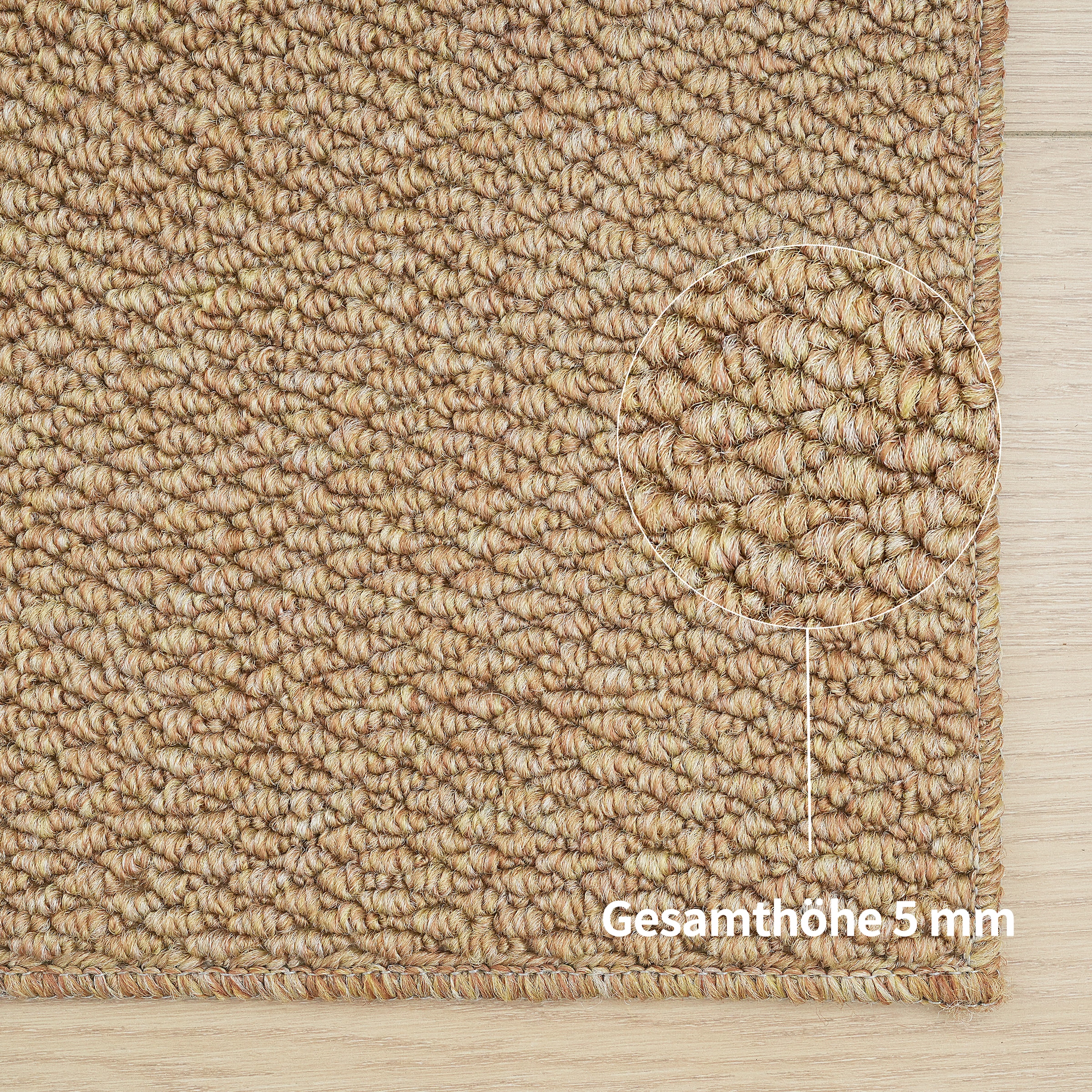 GOODproduct Teppich »Lilia« rechteckig 5 mm Höhe Sisal-Optik, uni, waschbar, Wohnzimmer, Schlafzimmer, Esszimmer