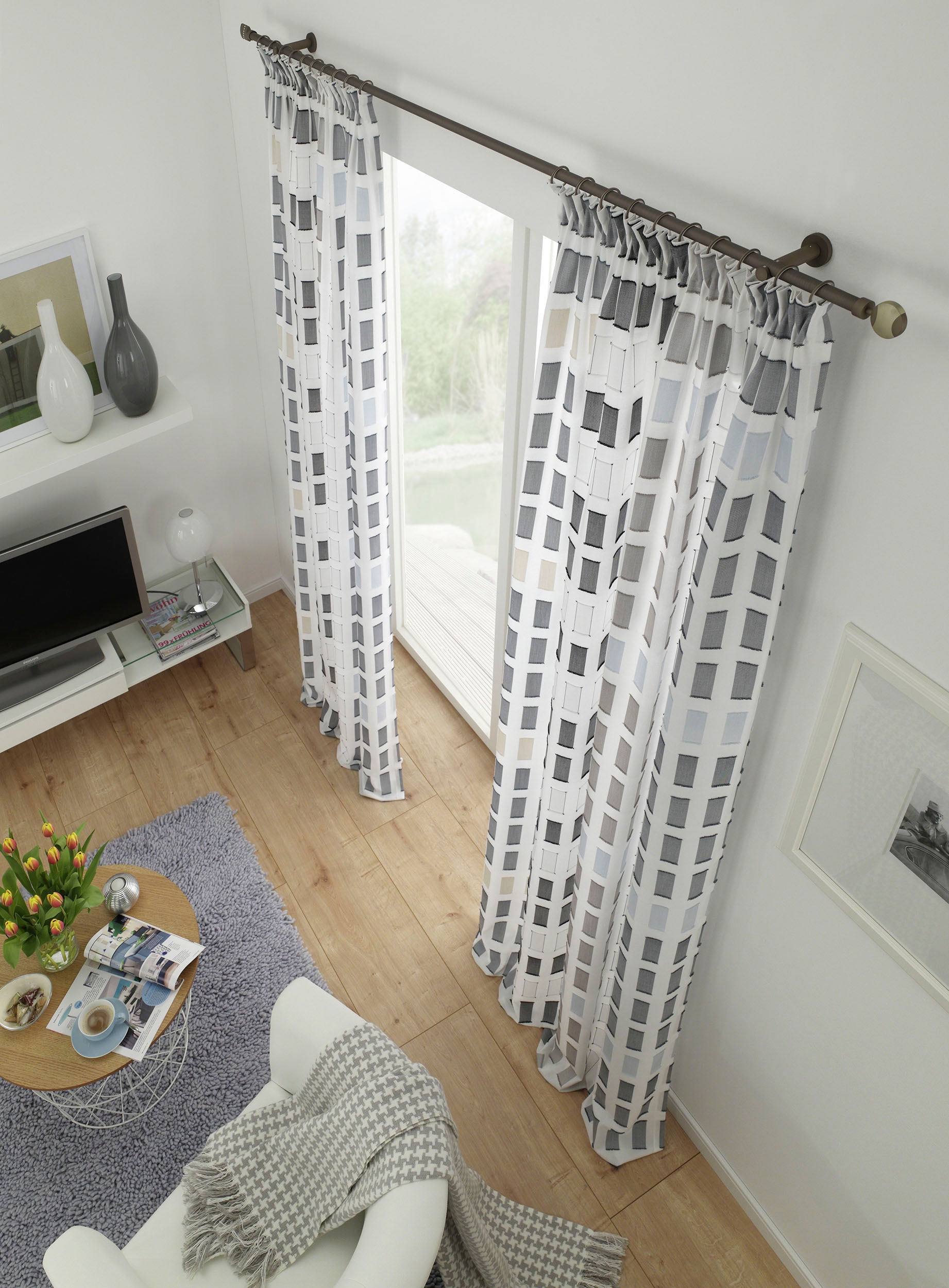 GARDINIA Gardinenring »Kira mit Gleiteinlage« Serie Gardinenstange Kira