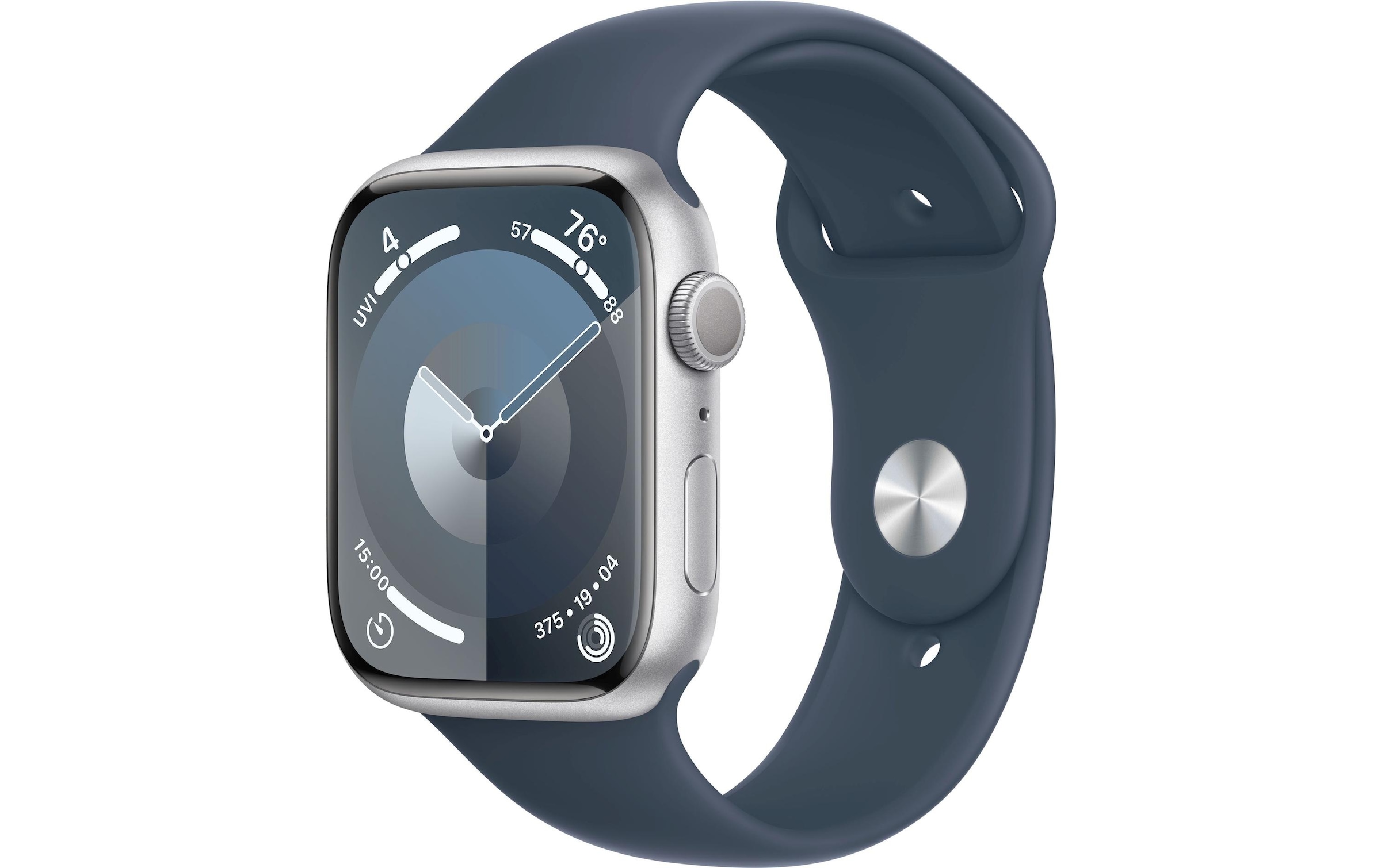 Apple Smartwatch »Series 9, GPS, Aluminium-Gehäuse mit Sportarmband«, Watch OS 10, 64 GB,)