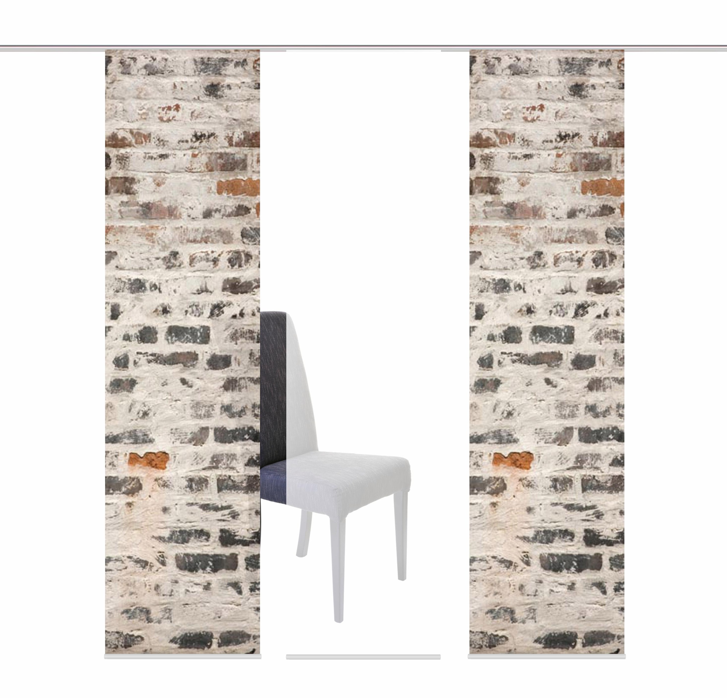 Image of HOME WOHNIDEEN Schiebegardine »MURO«, (3 St.), HxB: 245x60, inkl. Befestigungszubehör bei Ackermann Versand Schweiz