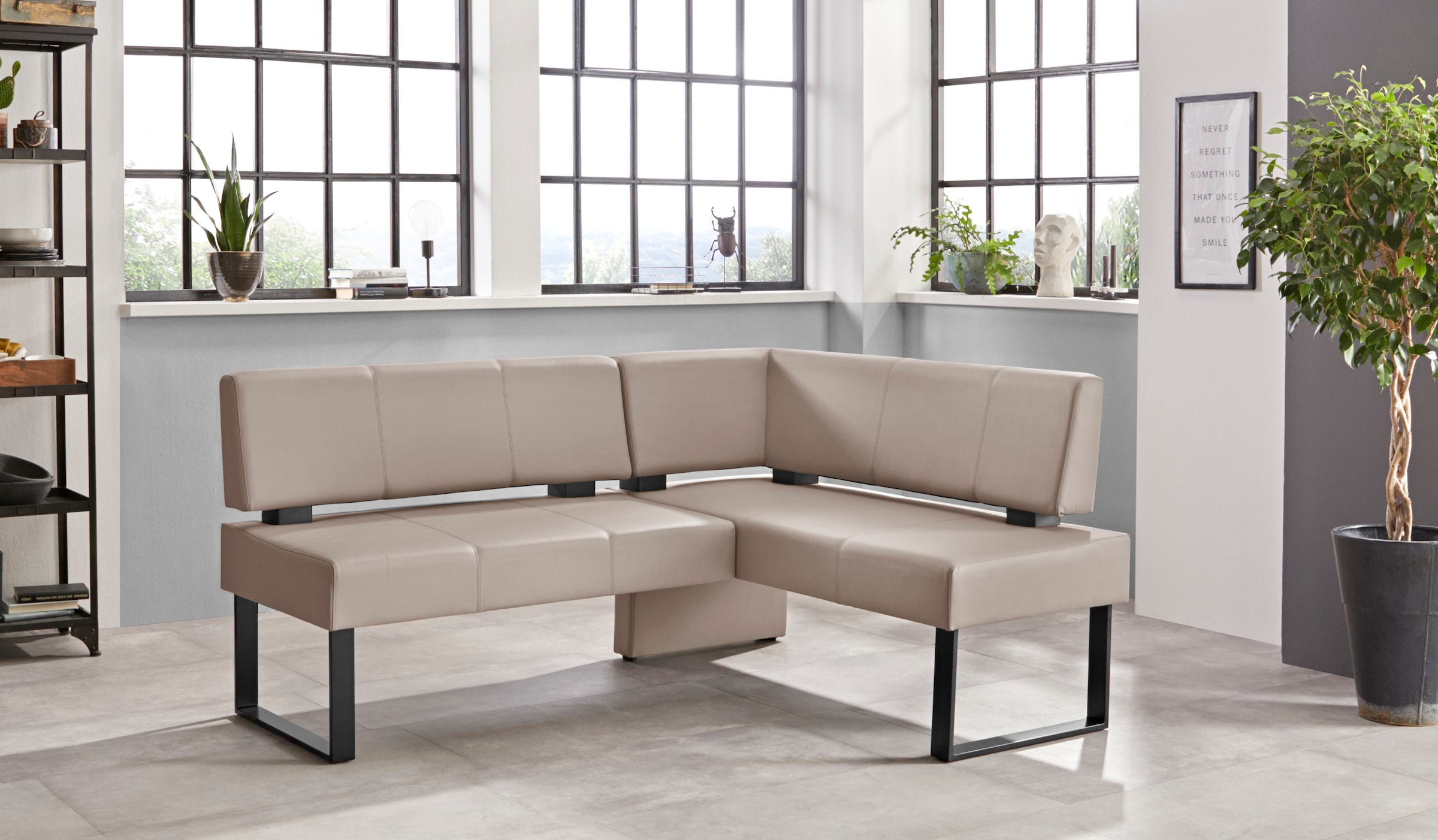 Home affaire Eckbank »Oliver mit Metallgestell, Küchenbank« verschiedene Bezüge Cord Esszimmerbank OTTOs Choice