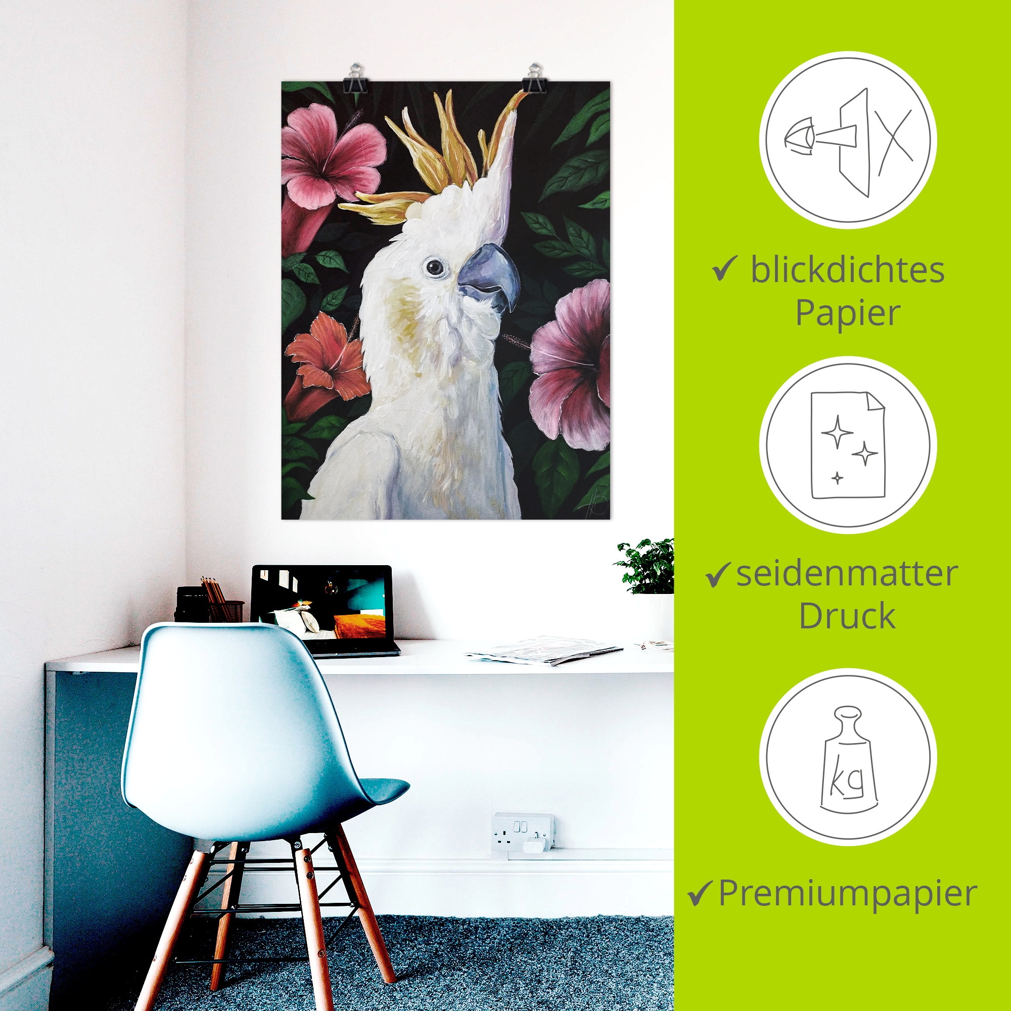 Artland Wandbild »Coco Paradiso« Vogelbilder 1 Stk. tlg. als Alubild, Leinwandbild, Poster, Wandaufkleber in verschied. Grössen