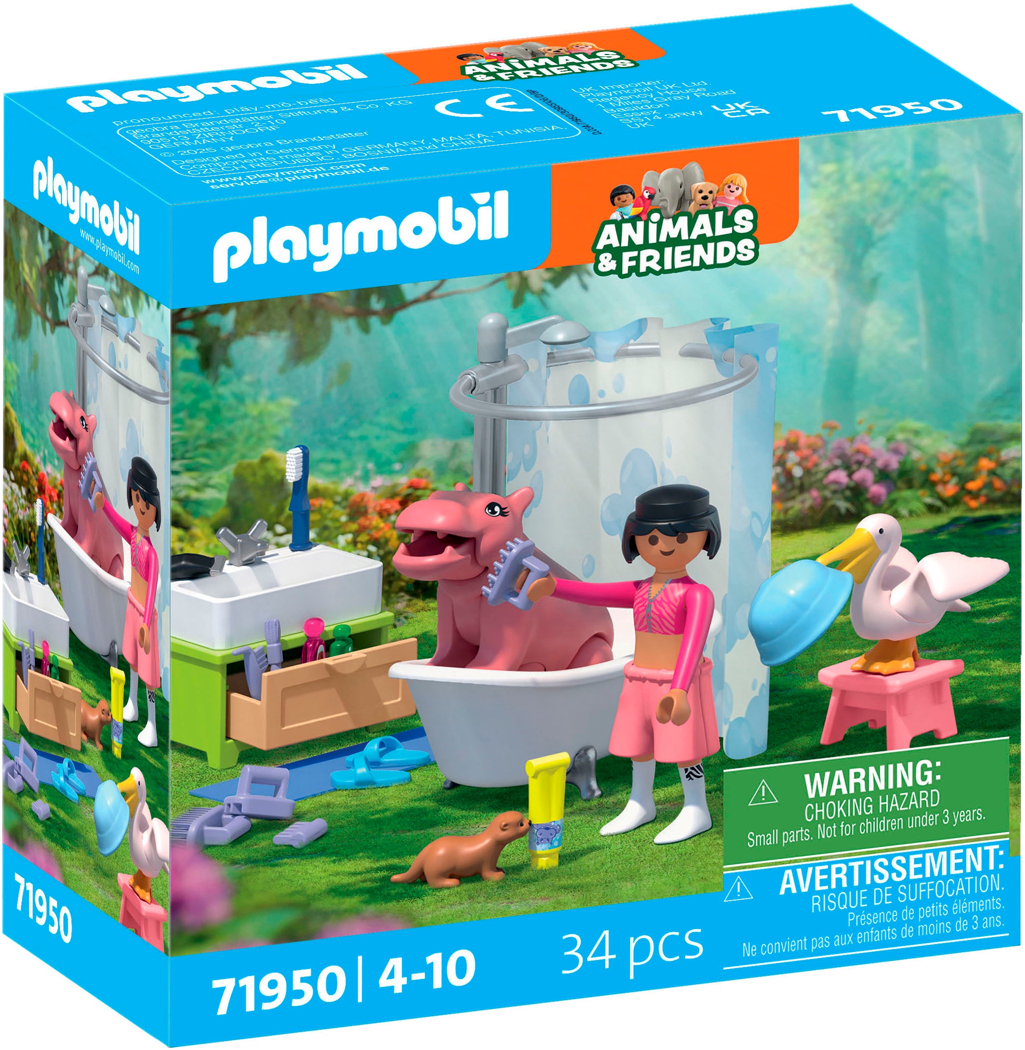 Playmobil® Konstruktions-Spielset »Tierischer Badespass (71950), Animals & Friends« Made in Europe