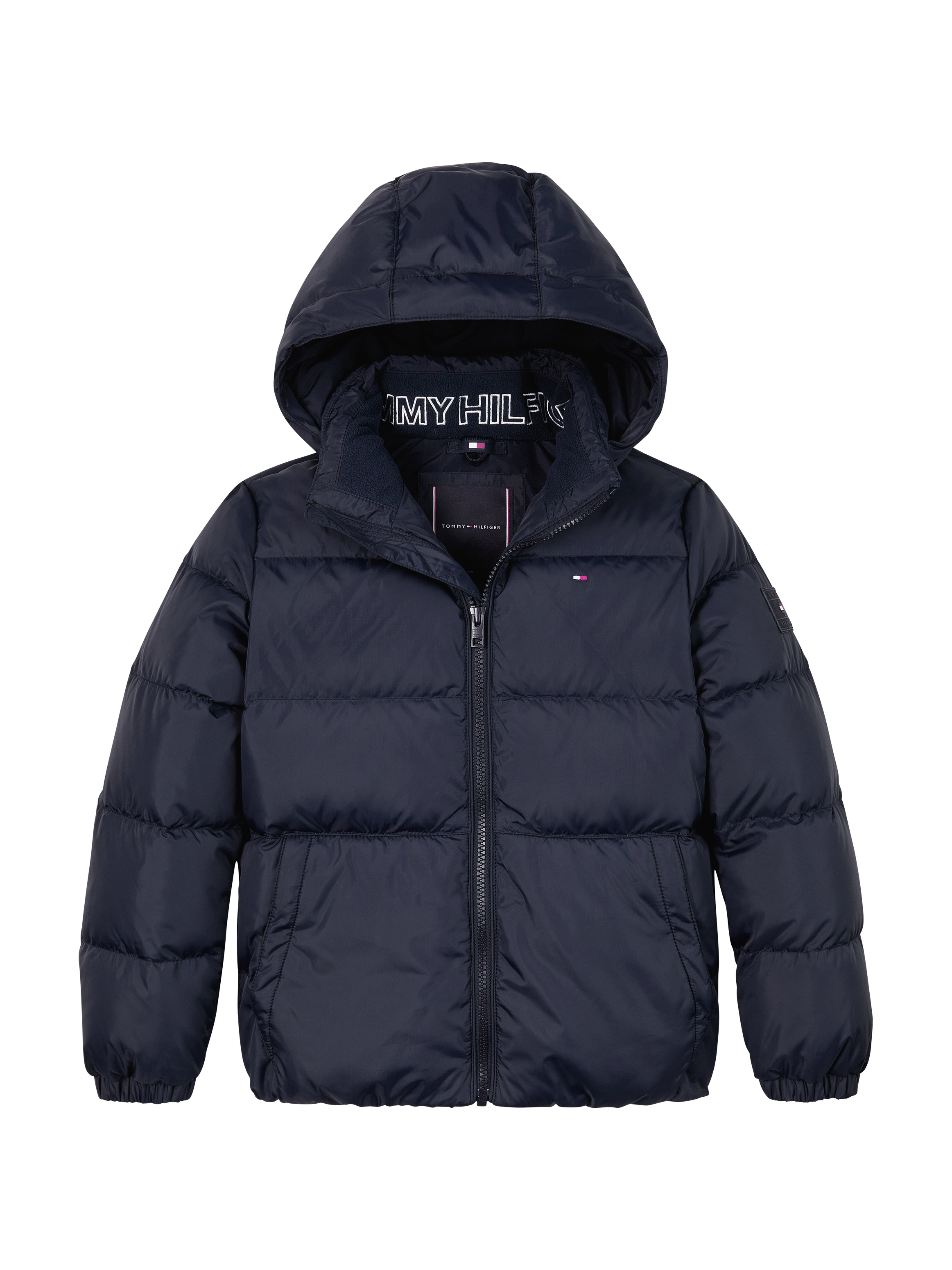 Tommy Hilfiger Steppjacke »ESSENTIAL JACKET«, mit Kapuze, mit Logo-Patch