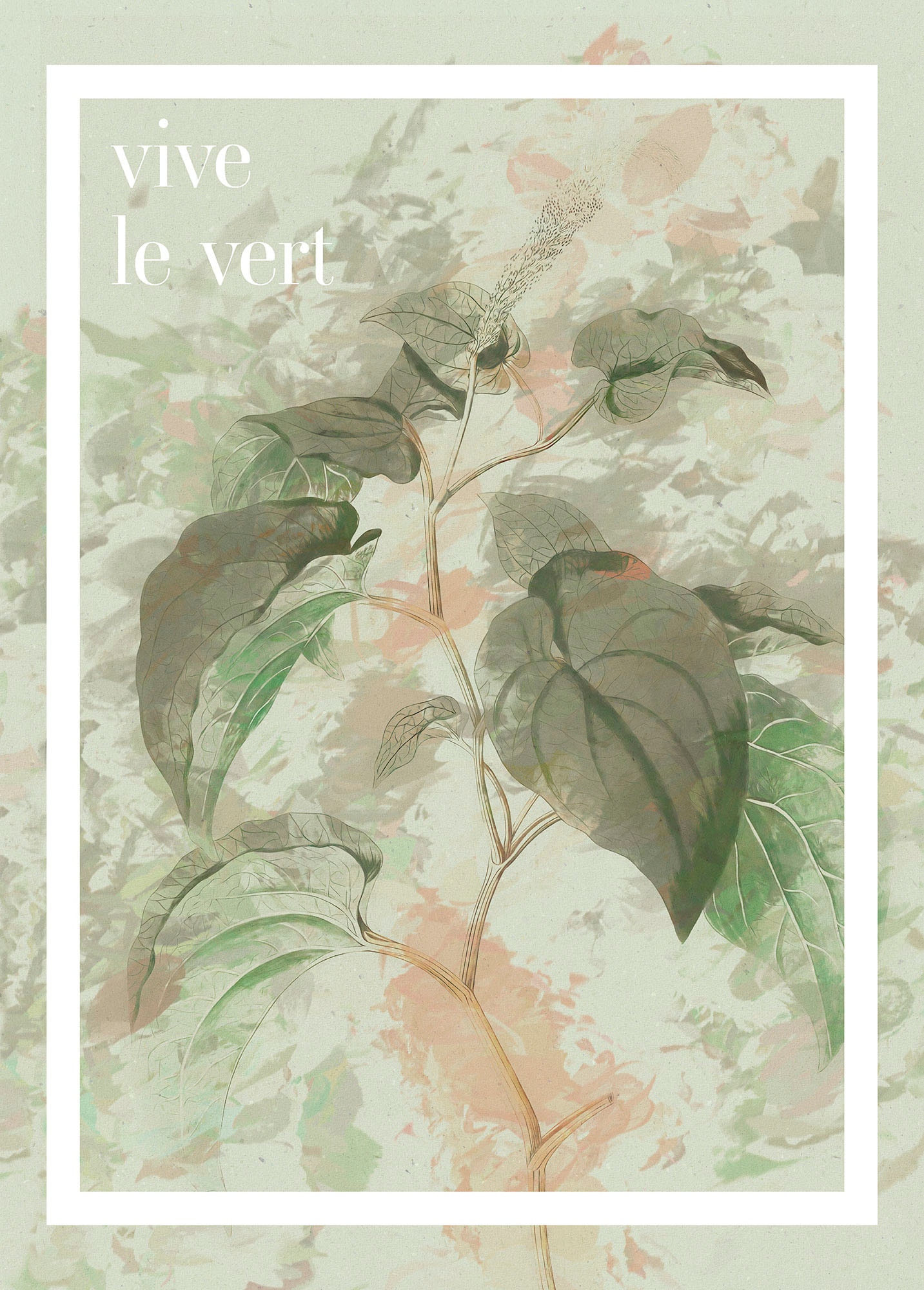 Image of Komar Bild "PLANT ART Vive le vert" Natur 1 Stk. tlg. Wandbild zur Dekoration - ohne Rahmen