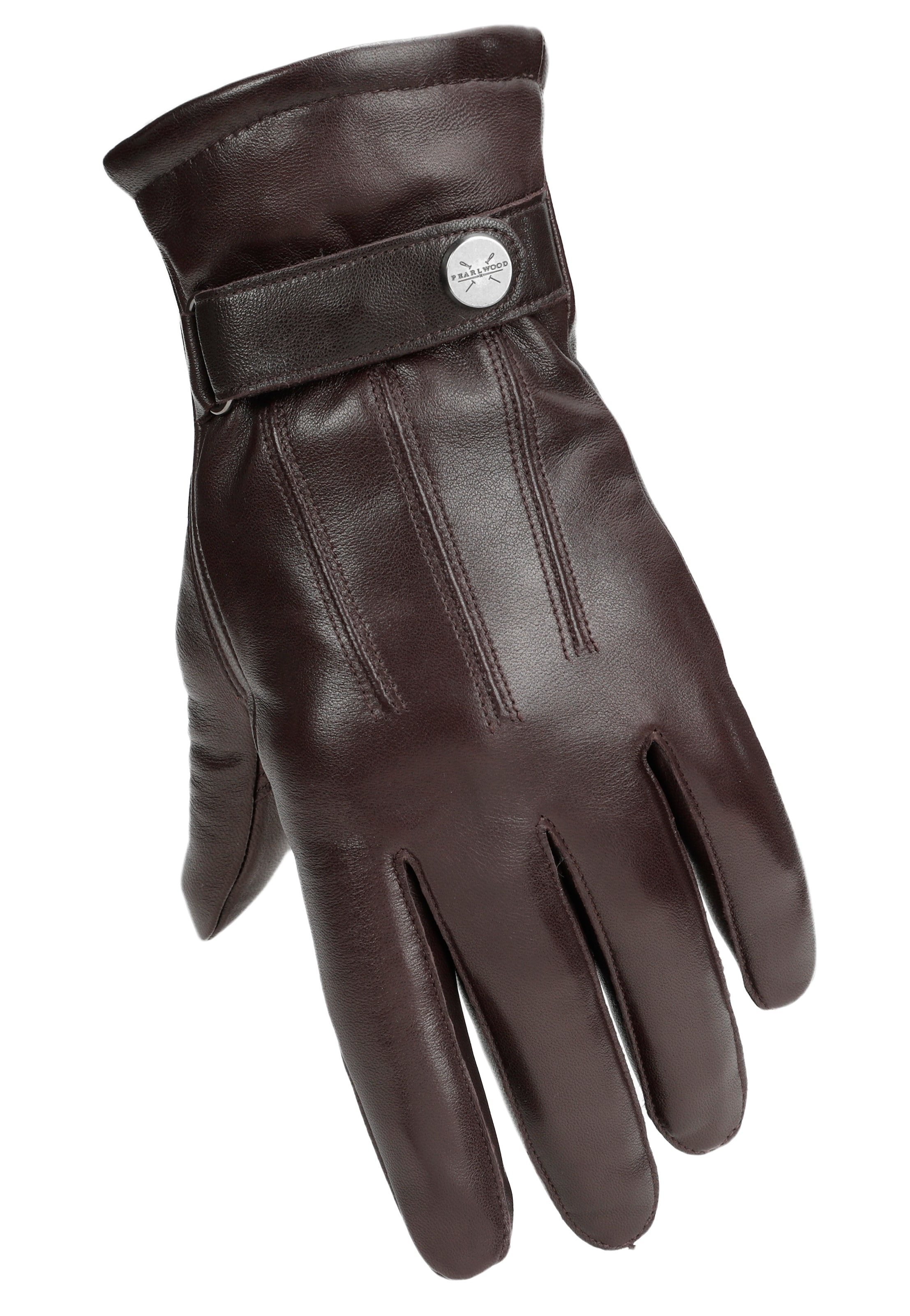 PEARLWOOD Lederhandschuhe »BROOKS«, (1 Paar), weiches Innenfutter, Wollanteil, verstellbarer Lederriegel