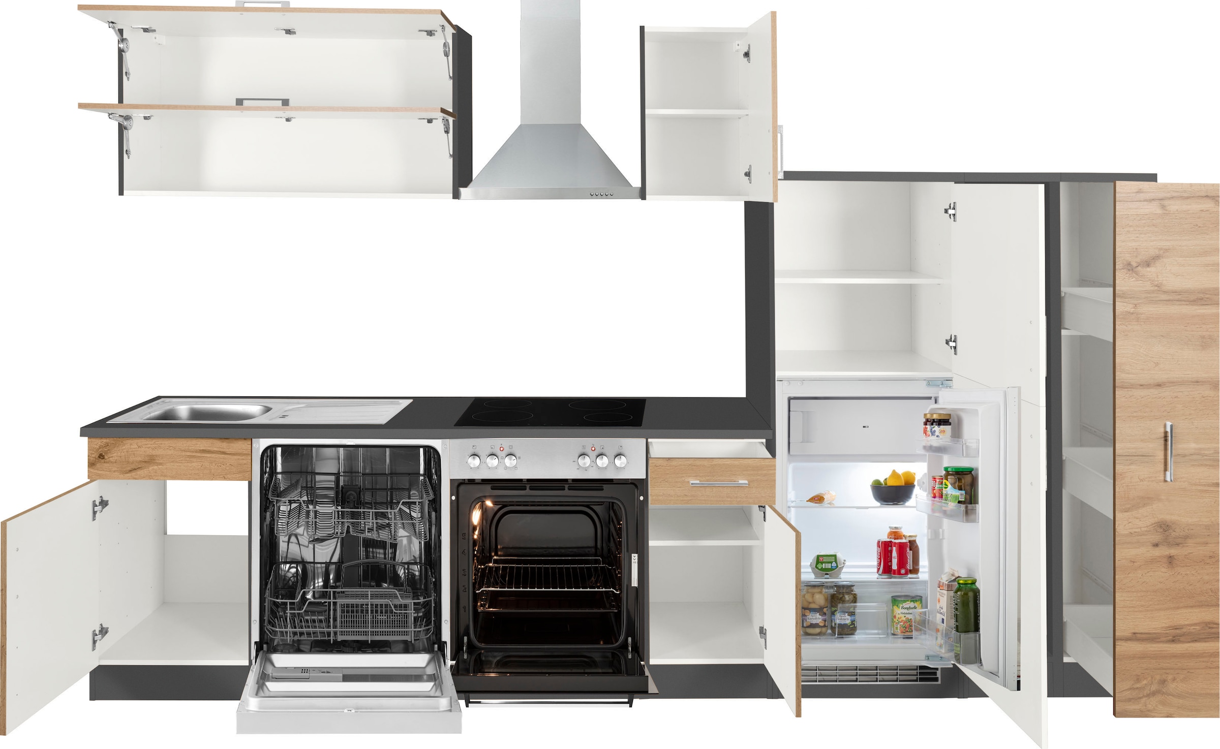 KOCHSTATION Kitchenette »KS-Colmar« sans appareils électriques, largeur 330 cm