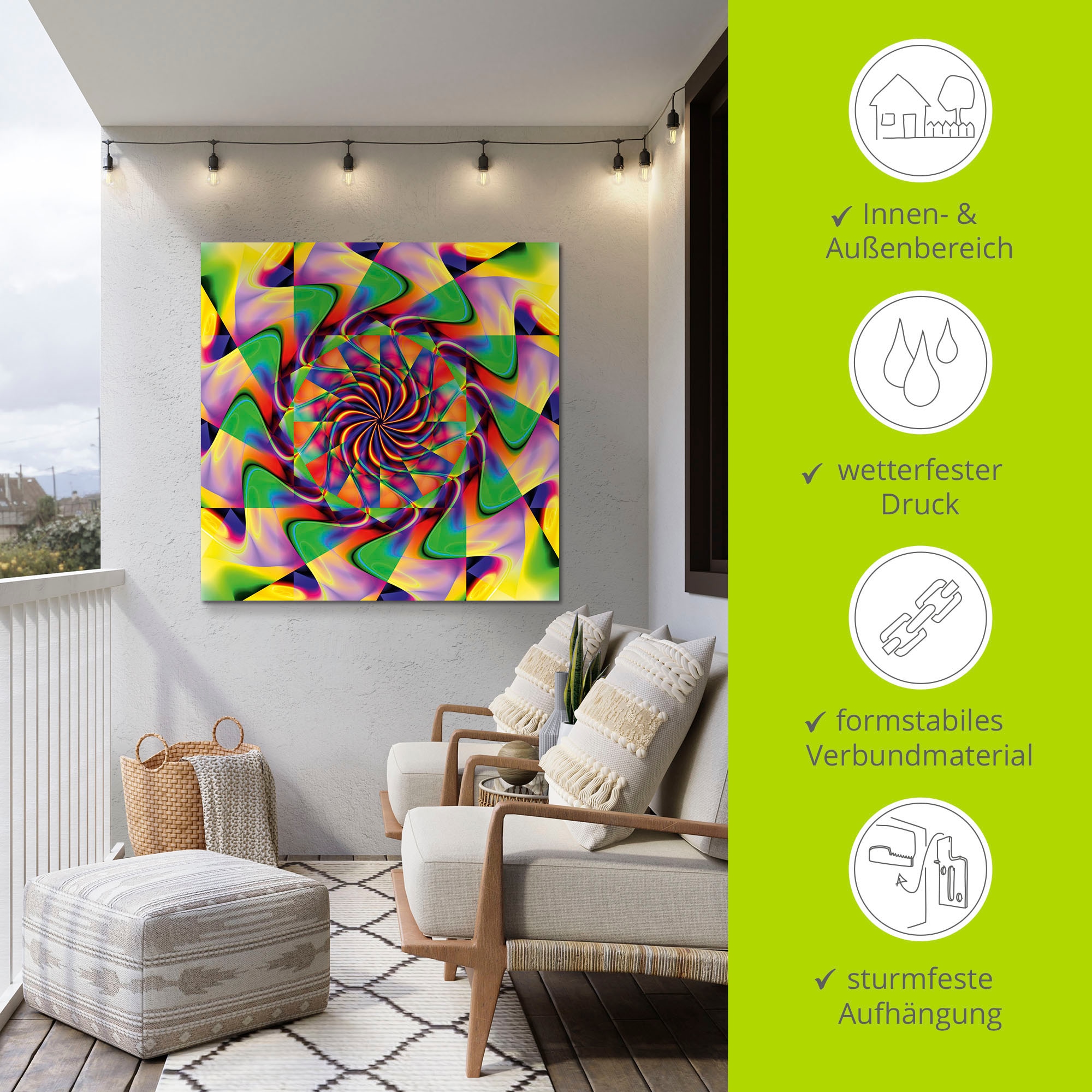 Artland Wandbild »Frequenz Mandala«, Spa versch. Grössen Poster Alubild, in maintenant Bilder, oder (1 Leinwandbild, St.), Wandaufkleber als