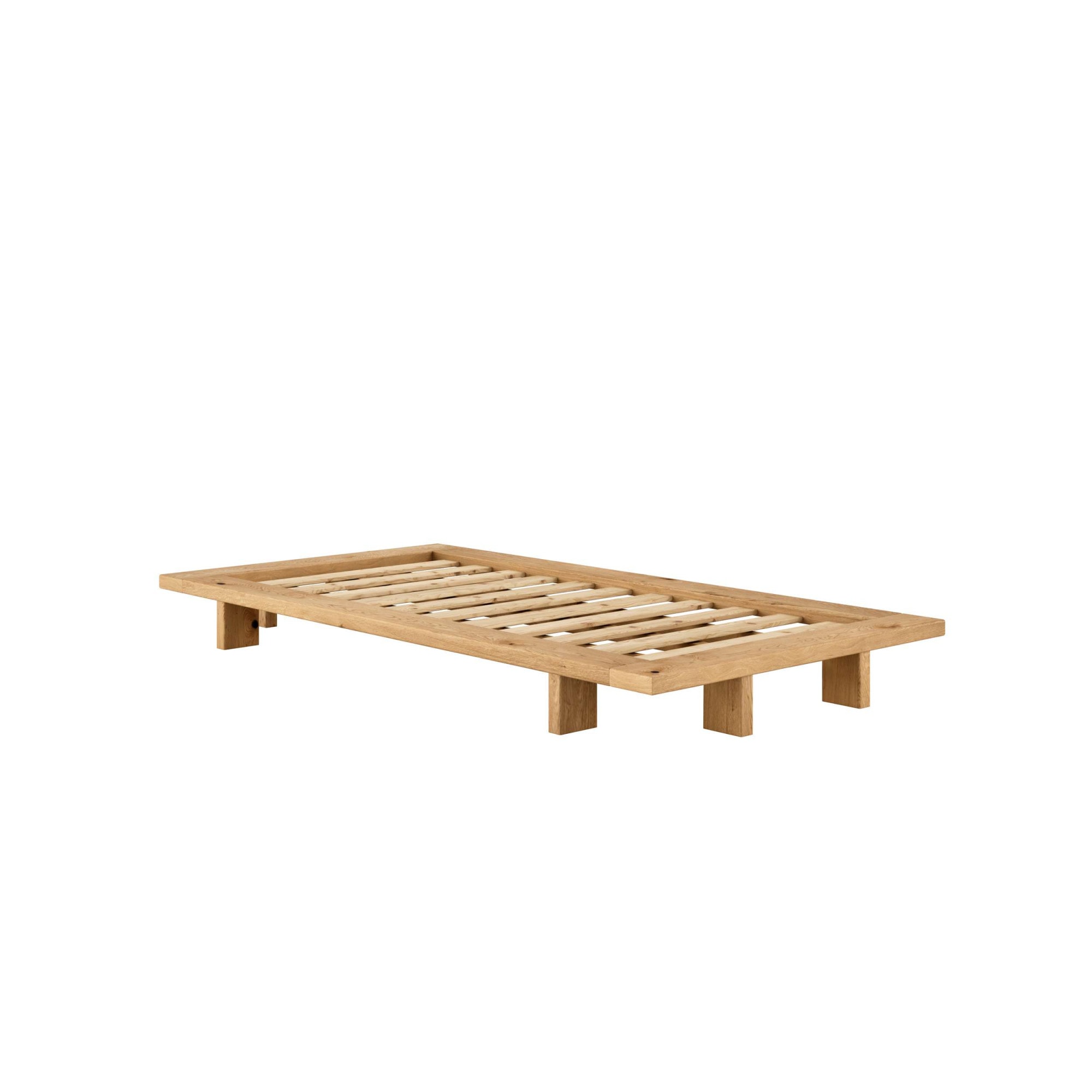 Image of Karup Design Bettgestell "JAPAN BED Futonbett aus FSCzertifiziertem Massivholz, zeitlos, bequem" Erhältlich für Matratzen Breite 90, 120, 140, 160 oder 180 cm, Eiche, inkl. Lattenrost, ohne Matratze, Made in Europa