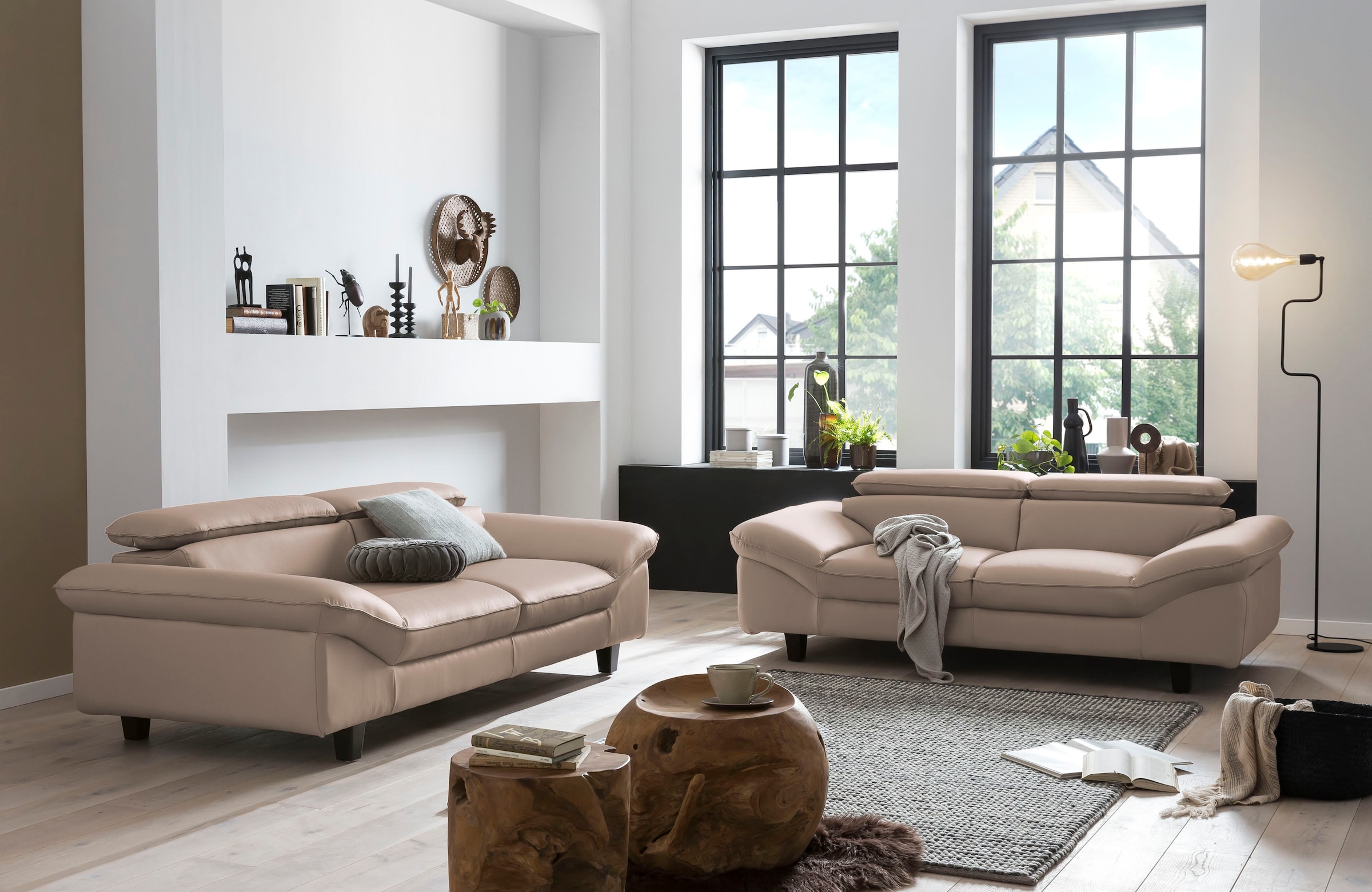 Home affaire 3-Sitzer »Pilot«, Big-Sofa mit Kopfteilverstellung