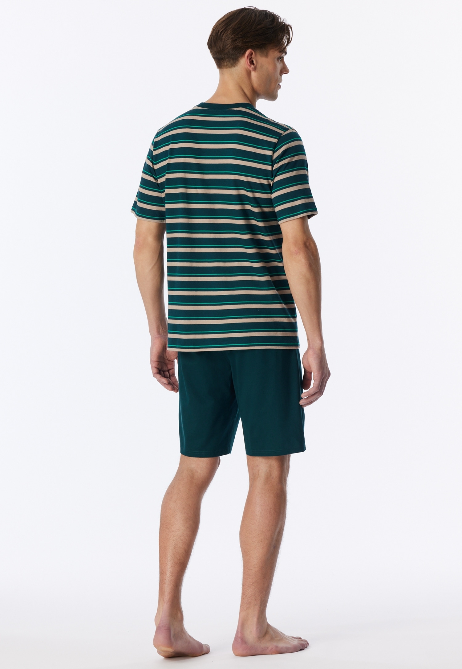 Schiesser Shorty »Casual Nightwear« 2 Encolure en V, short uni avec cordon de serrage à la taille