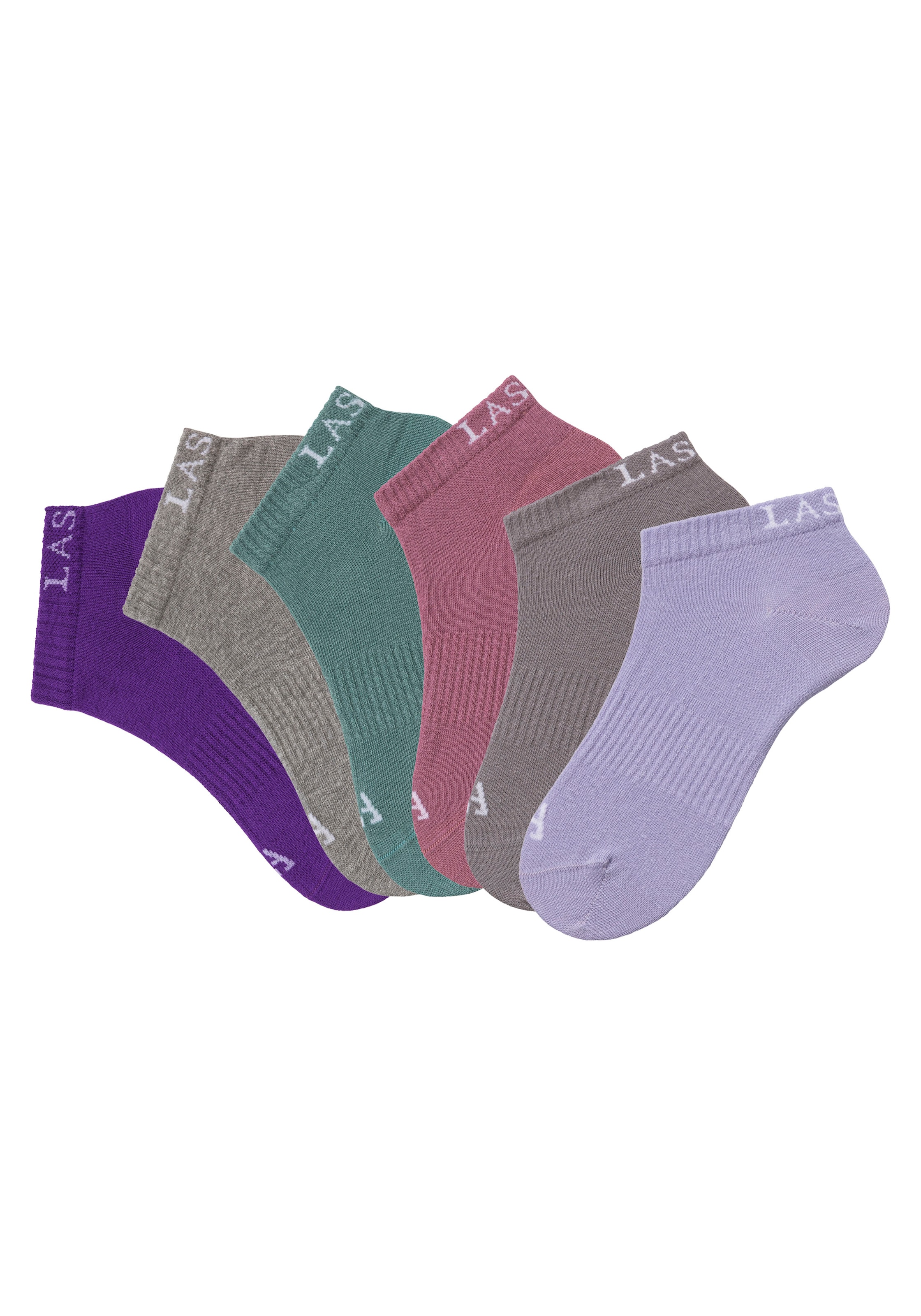 LASCANA ACTIVE Chaussettes de baskets Packung, 6 cuis tlg. mit eingestricktem Marken Logo