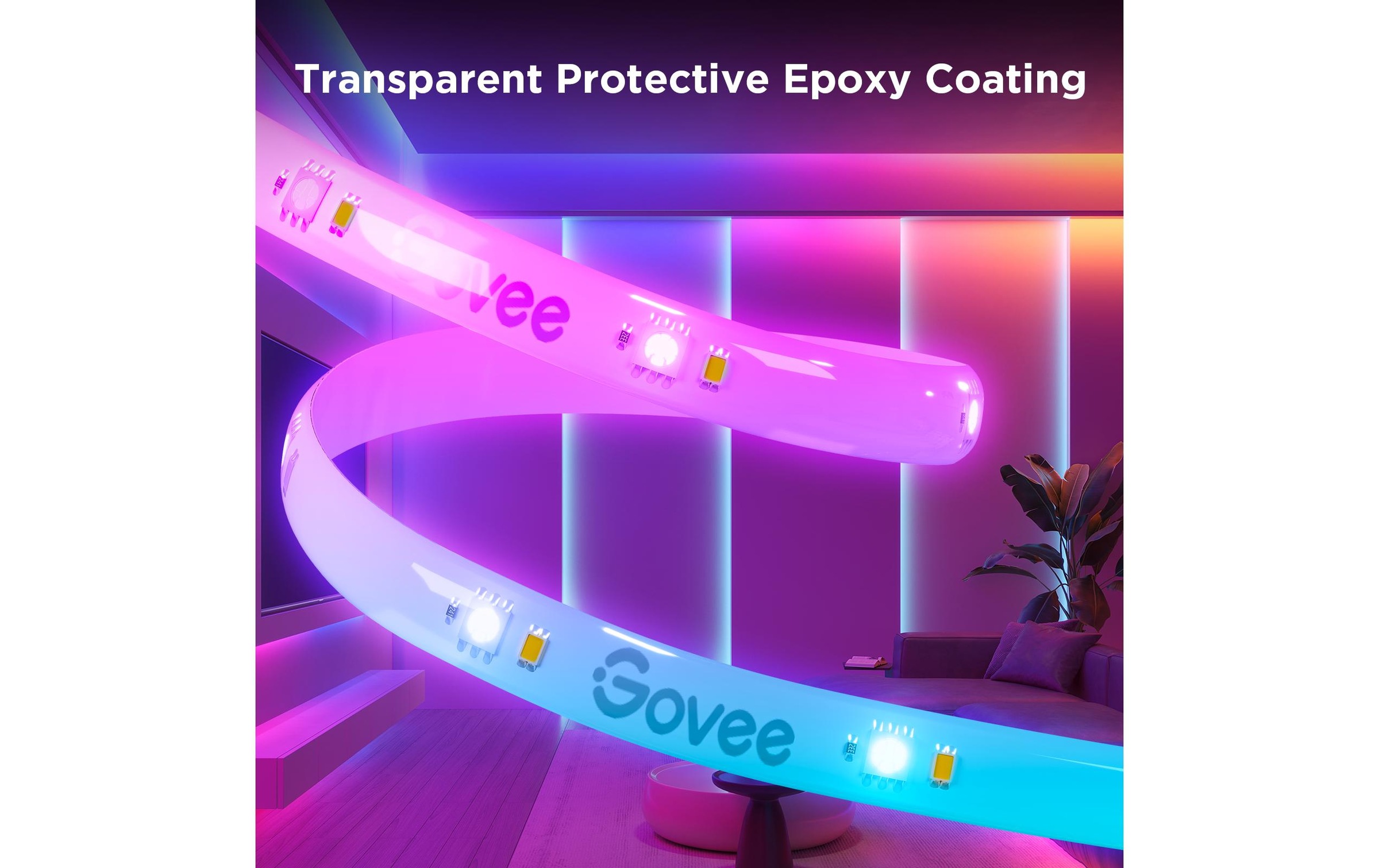 Govee LED-Streifen »3m, Matter, WiFi, BT, RGBIC«, 72 St.-flammig