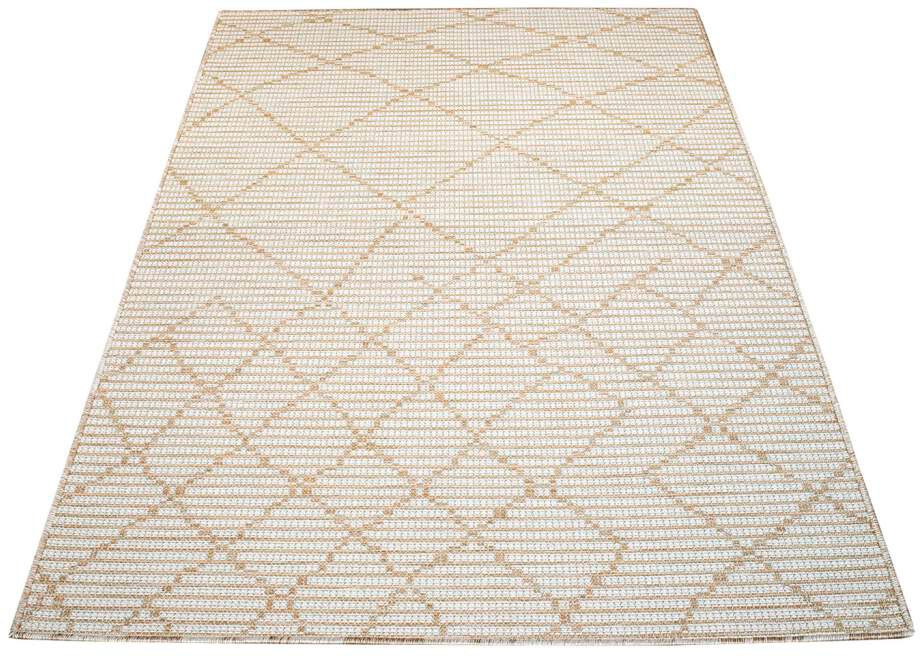 Carpet City Outdoorteppich »PALM3526«, rechteckig, 5 mm Höhe, Wetterfest & UV-beständig, für Balkon, Terrasse, Küche, flach gewebt