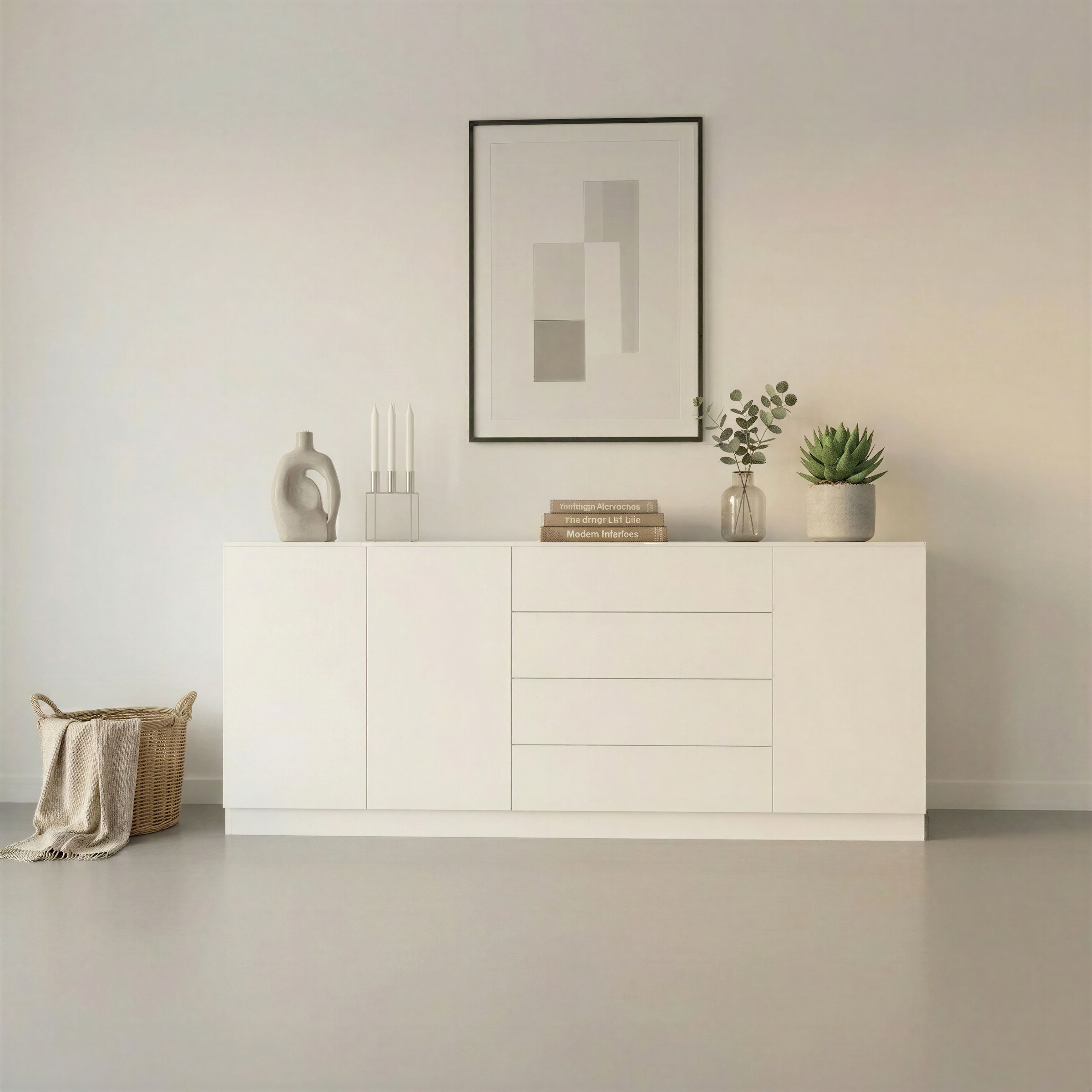 Image of borchardt Möbel Sideboard "Vaasa, Kommode mit 3 Türen und 4 Schubkästen auf Kugelführungen" Sideboard Breite 190 cm, Höhe 79 cm, mit Push-to-open-Funktion