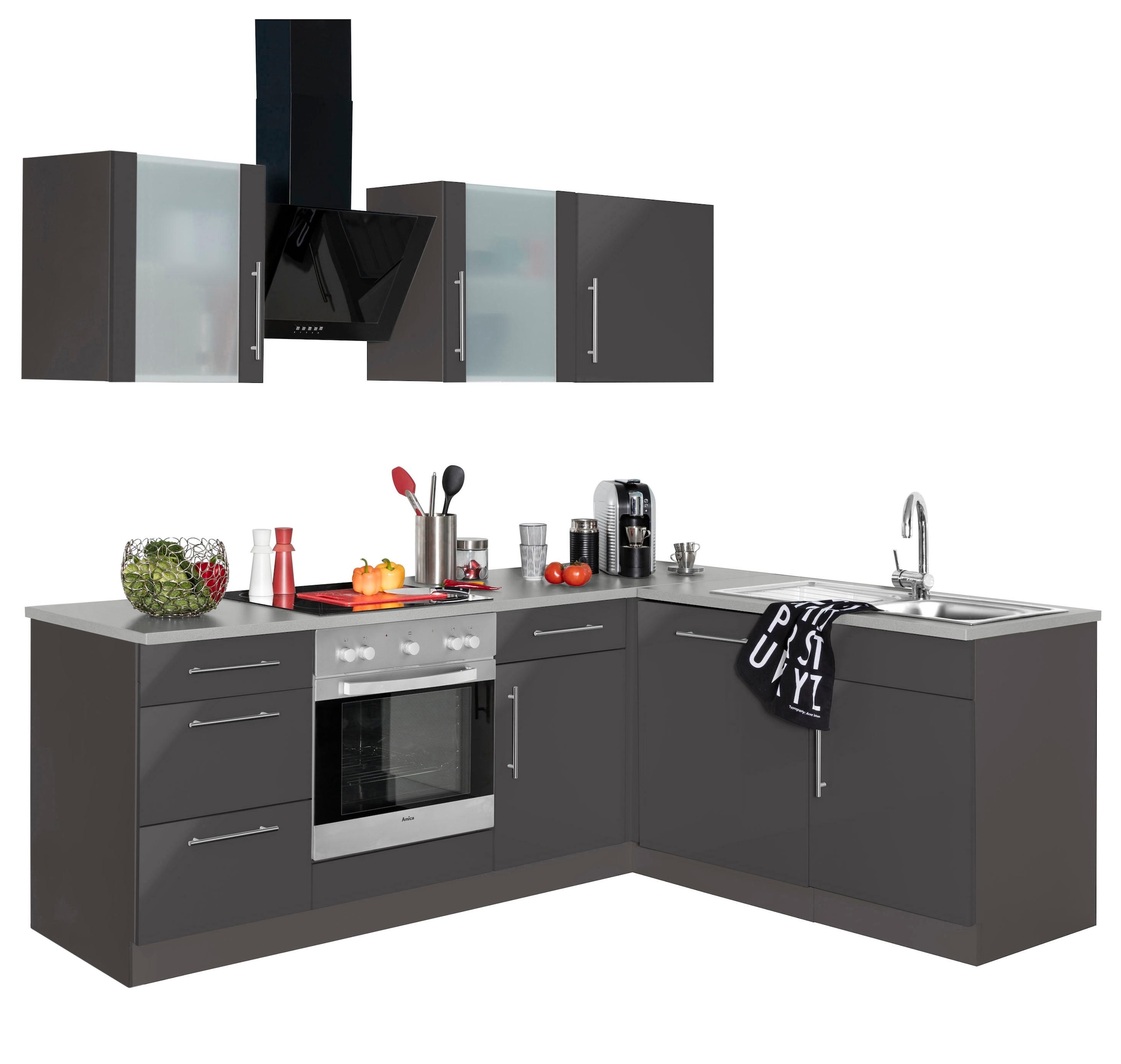 ♕ wiho Küchen »Cali«, Winkelküche auf Stellbreite E-Geräte, ohne versandkostenfrei 220 cm x 170