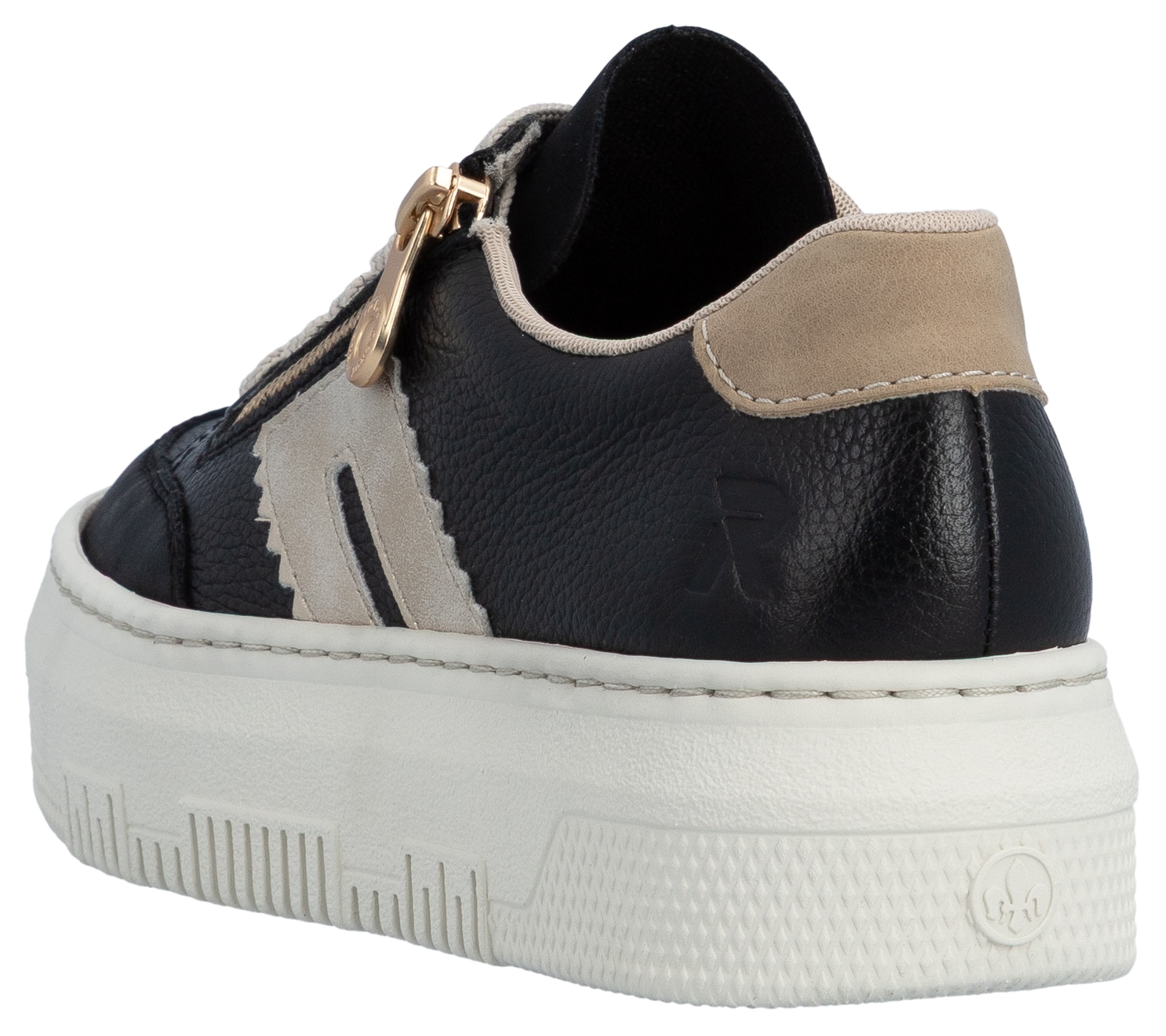 Rieker Plateausneaker  Schnürschuh, Halbschuh, Freizeitschuh mit seitlichem Reissverschluss