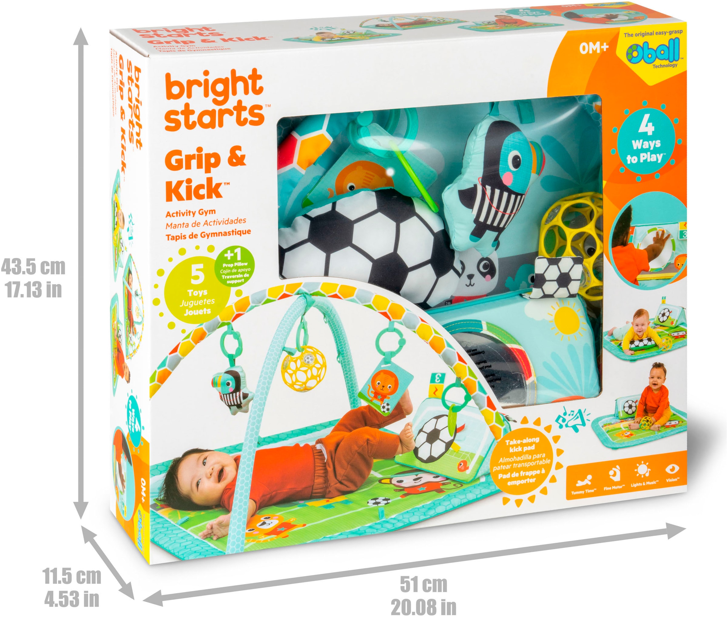 Bright Starts Arche de jeu »Grip & Kick Activity Gym« mit Licht- und Soundeffekt