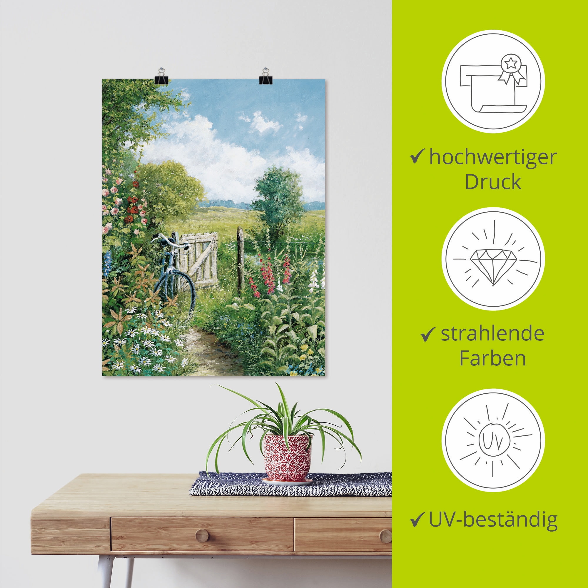 Artland Wandbild »Endloses Ziel« Garten 1 Stk. tlg. als Leinwandbild, Poster in verschied. Grössen