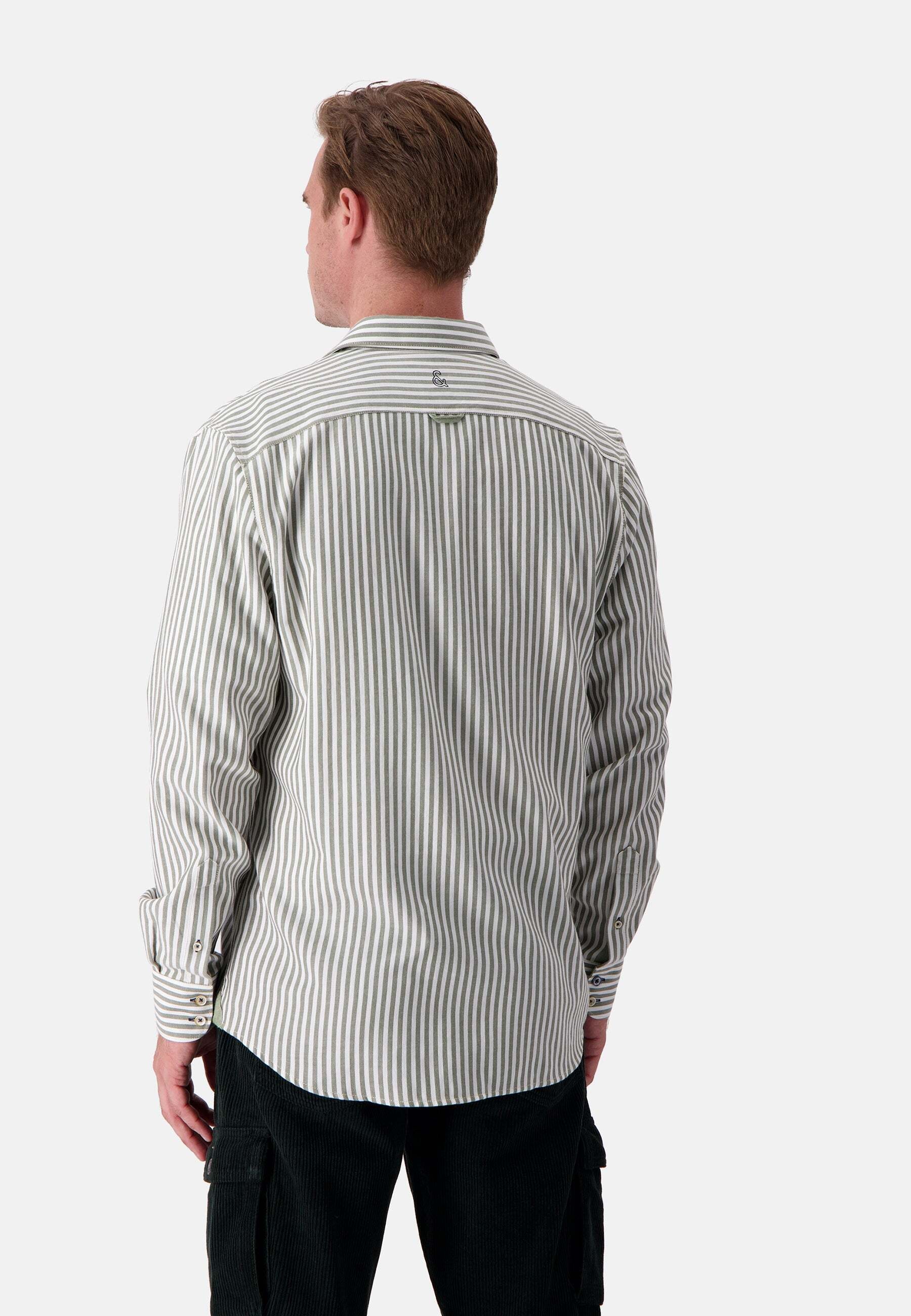 colours & sons Langarmhemd »colours & sons Langarmhemd Shirt Brushed Twill Stripes«