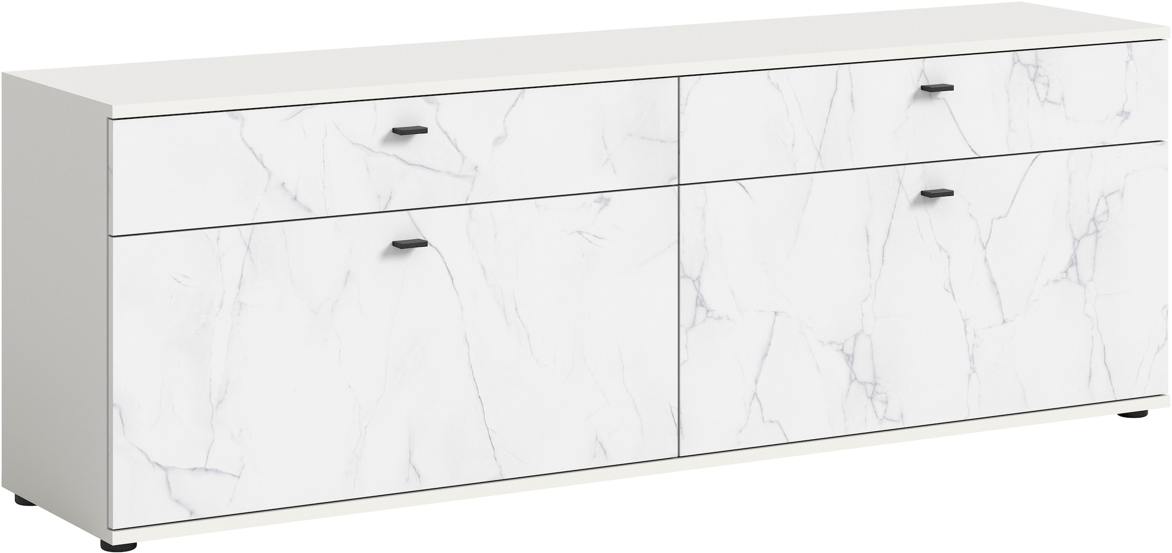 Image of Home affaire Lowboard "CALCOLO, Breite 180cm, 2 Schubkästen, 2 Klappen, 2 Fächer" TV-Möbel, TV-Schrank, TV-Lowboard, Mediaboard, Wohnmöbel