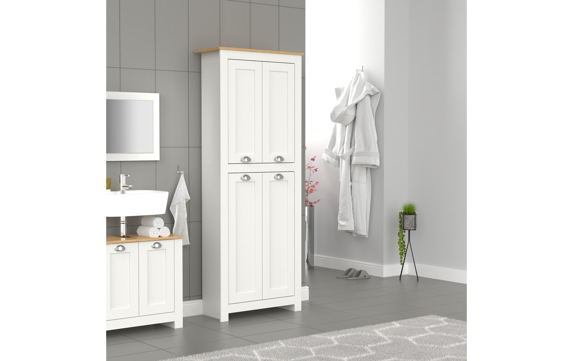 VCM Étagère de salle de bain »Badezimmerregal Balusa 42 x 180 cm«