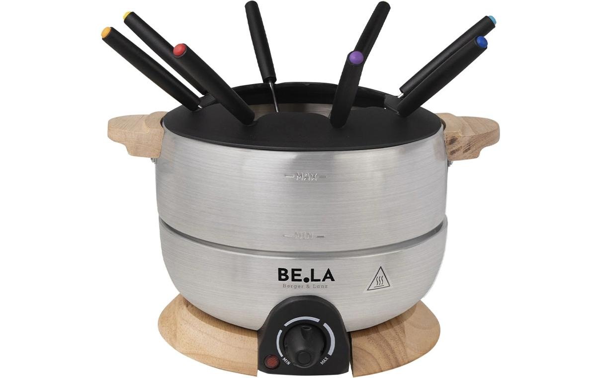 Image of Elektro-Fondue "Berger Lanz 9 Teile" Fondue-Set mit Holzdetails