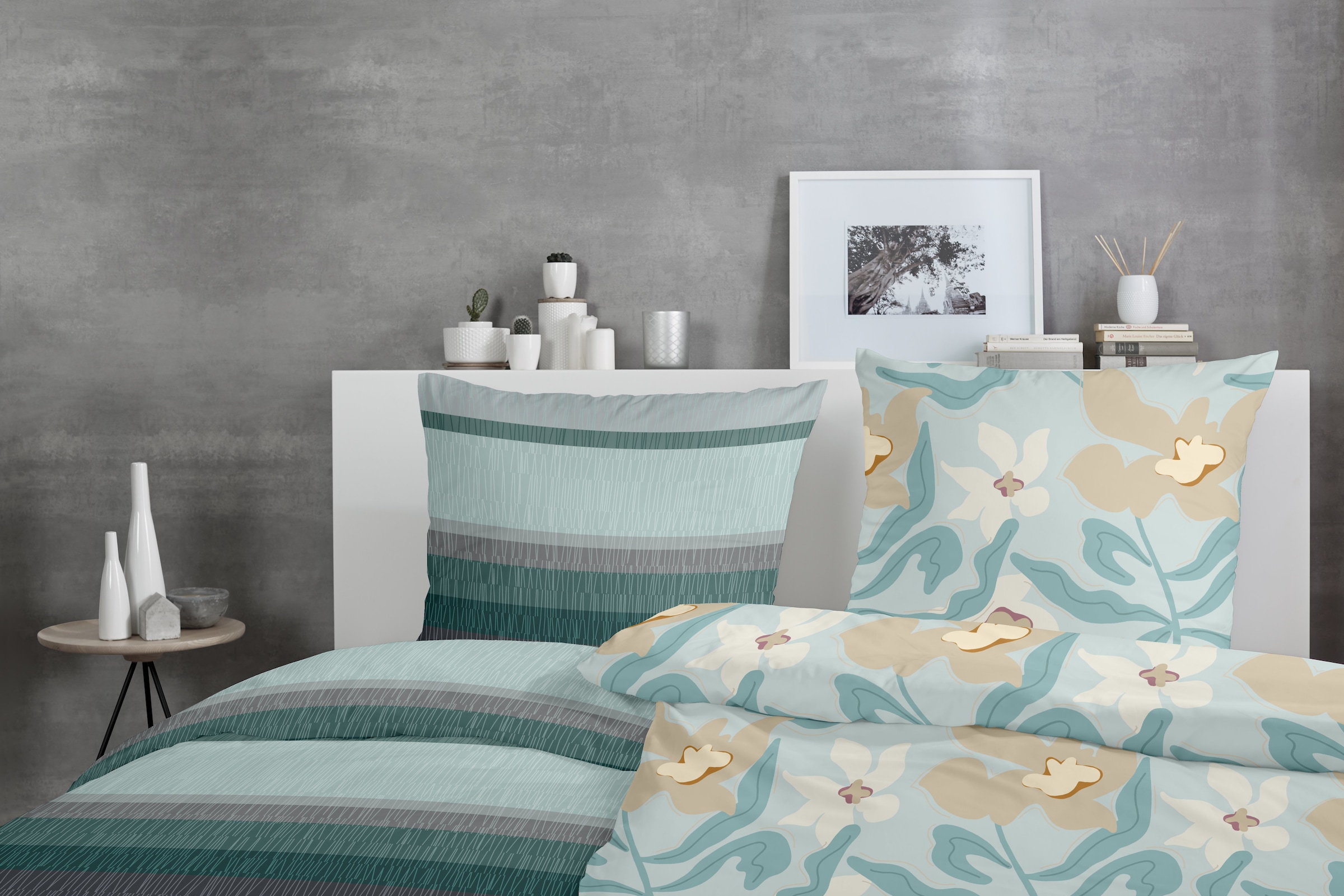 Primera Bettwäsche »Biber-Bettwäsche Matisse« 2 Stk. mit verspieltem Blumenmuster