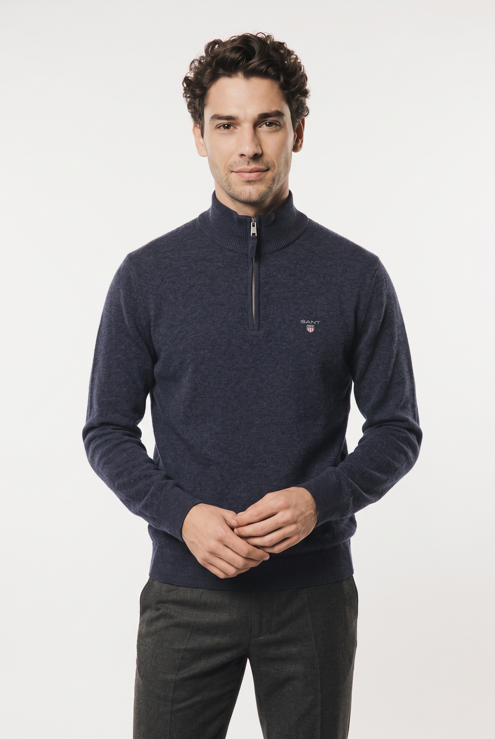 Image of Gant Troyer "SUPERFINE LAMBSWOOL" aus feiner Wolle