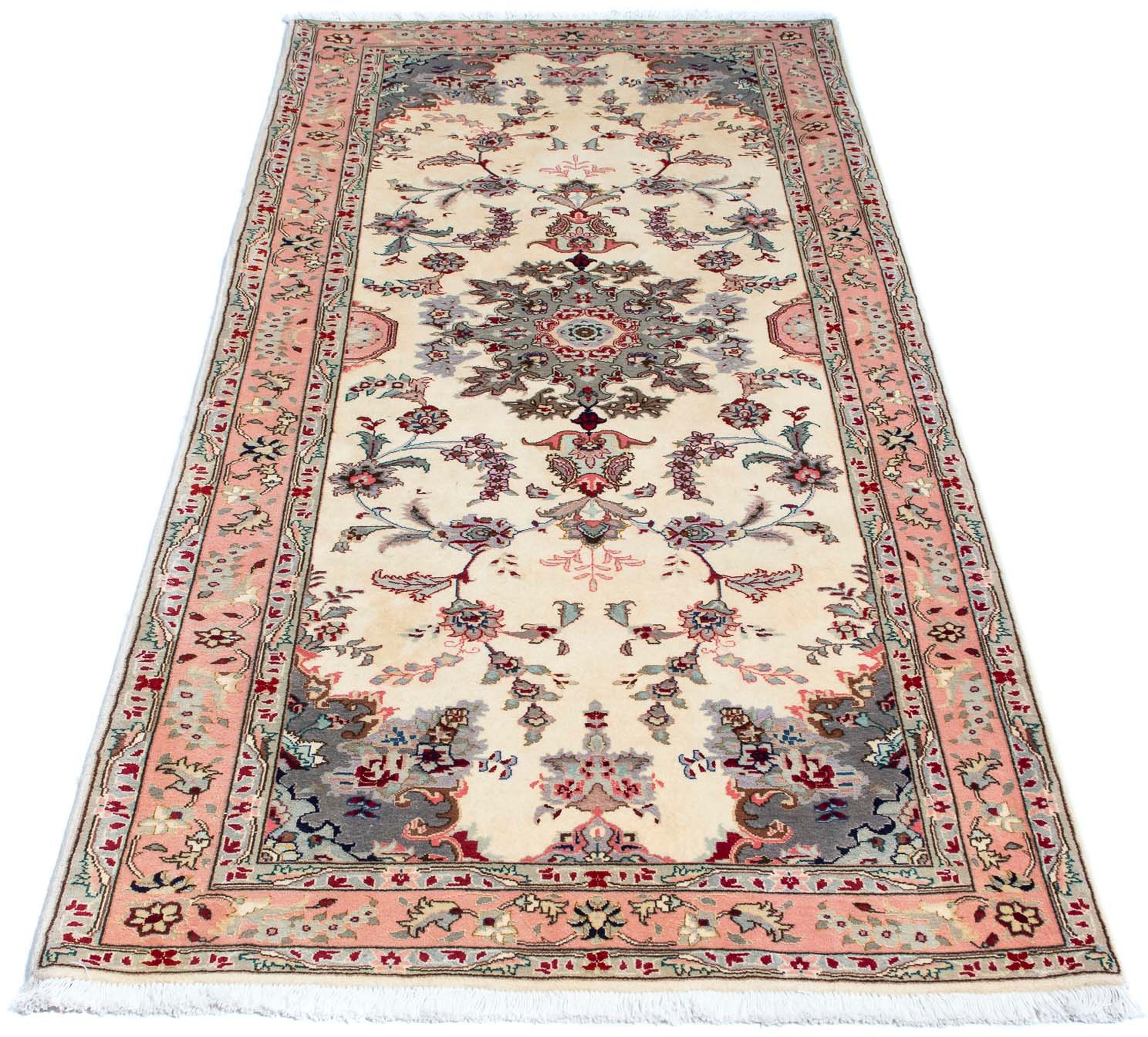 Image of morgenland Orientteppich »Perser - Täbriz - Royal - 203 x 83 cm - beige«, rechteckig, 7 mm Höhe, Wohnzimmer, Handgeknüpft, Einzelstück mit Zertifikat bei Ackermann Versand Schweiz