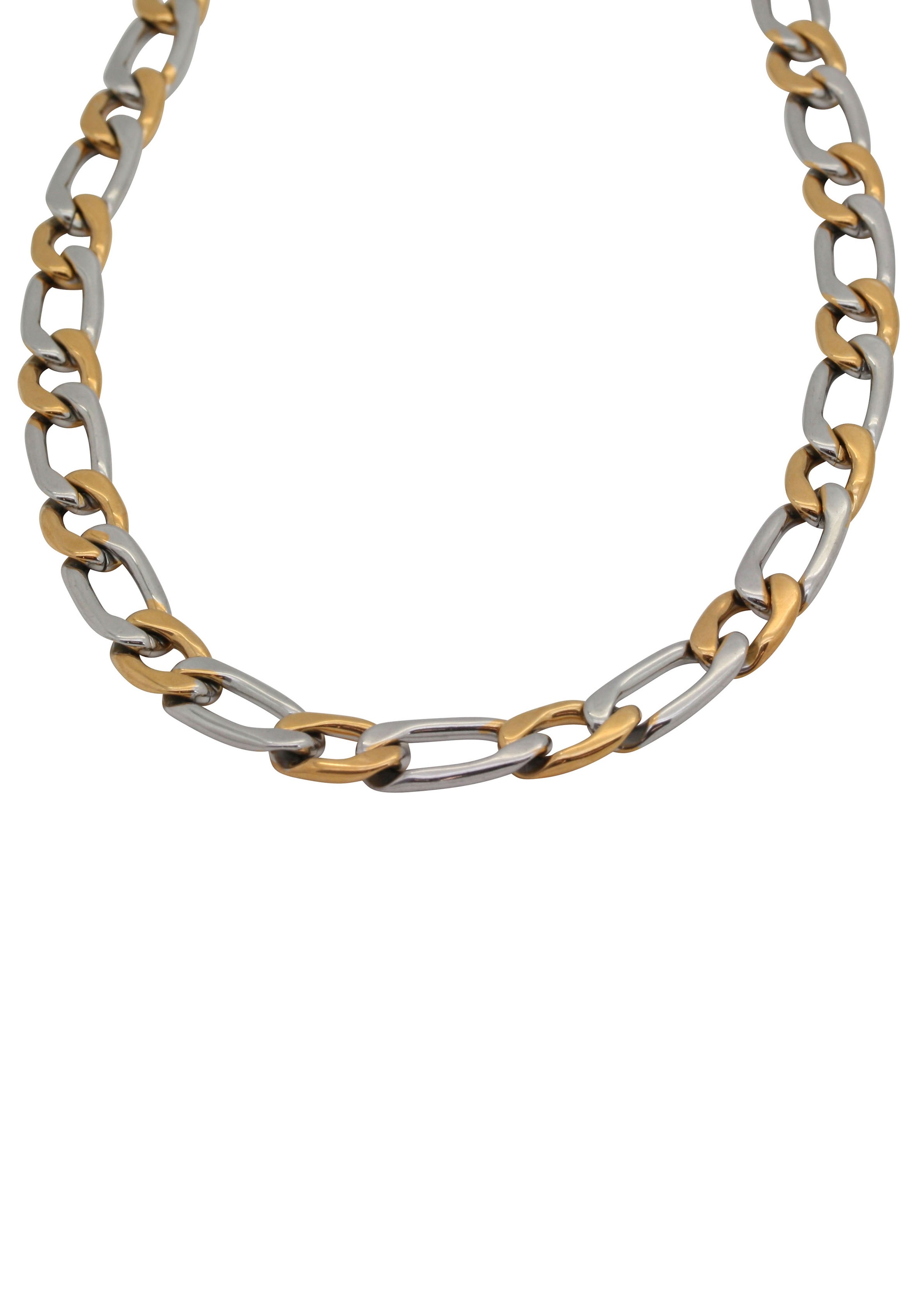 Image of Firetti Edelstahlkette »Panzer-und Figarokettengliederung, 7,47 mm breit, bicolor, Glanz, massiv«, Made in Germany bei Ackermann Versand Schweiz