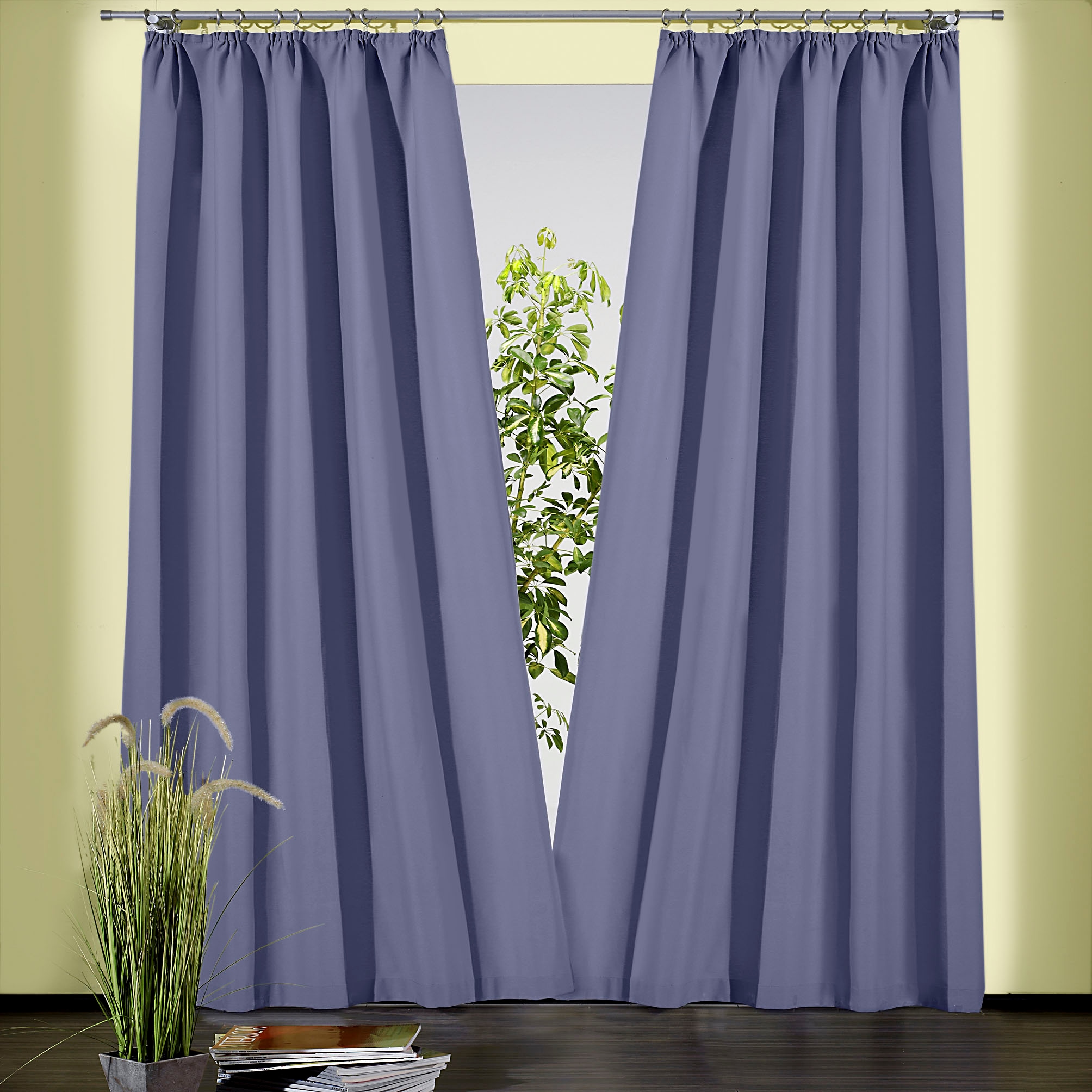 Image of Weckbrodt Vorhang "Sento" Kräuselband 1 Stk. tlg. Baumwolle, blickdicht, matte Struktur, unifarben, Gardine, Store