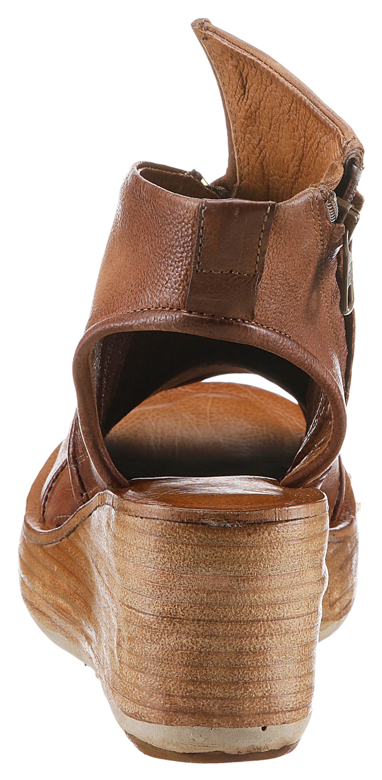 A.S.98 Schaftsandalette »CALVADOS«, Sommerschuh, Sandalette, Keilabsatz, mit zwei Reissverschlüssen