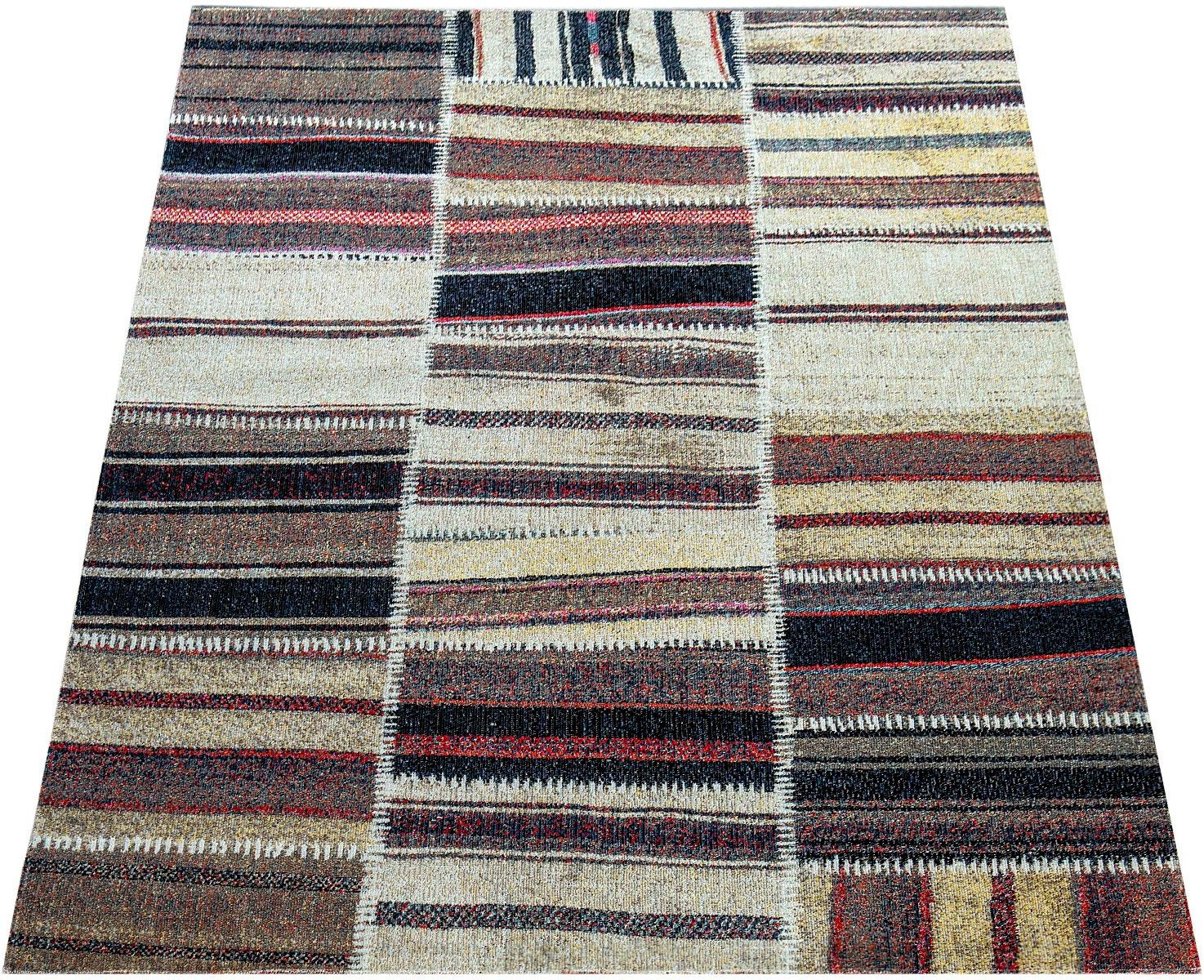 Image of Paco Home Teppich »Artigo 400«, rechteckig, 4 mm Höhe, Kurzflor, Patchwork Design, In- und Outdoor geeignet, Wohnzimmer bei Ackermann Versand Schweiz