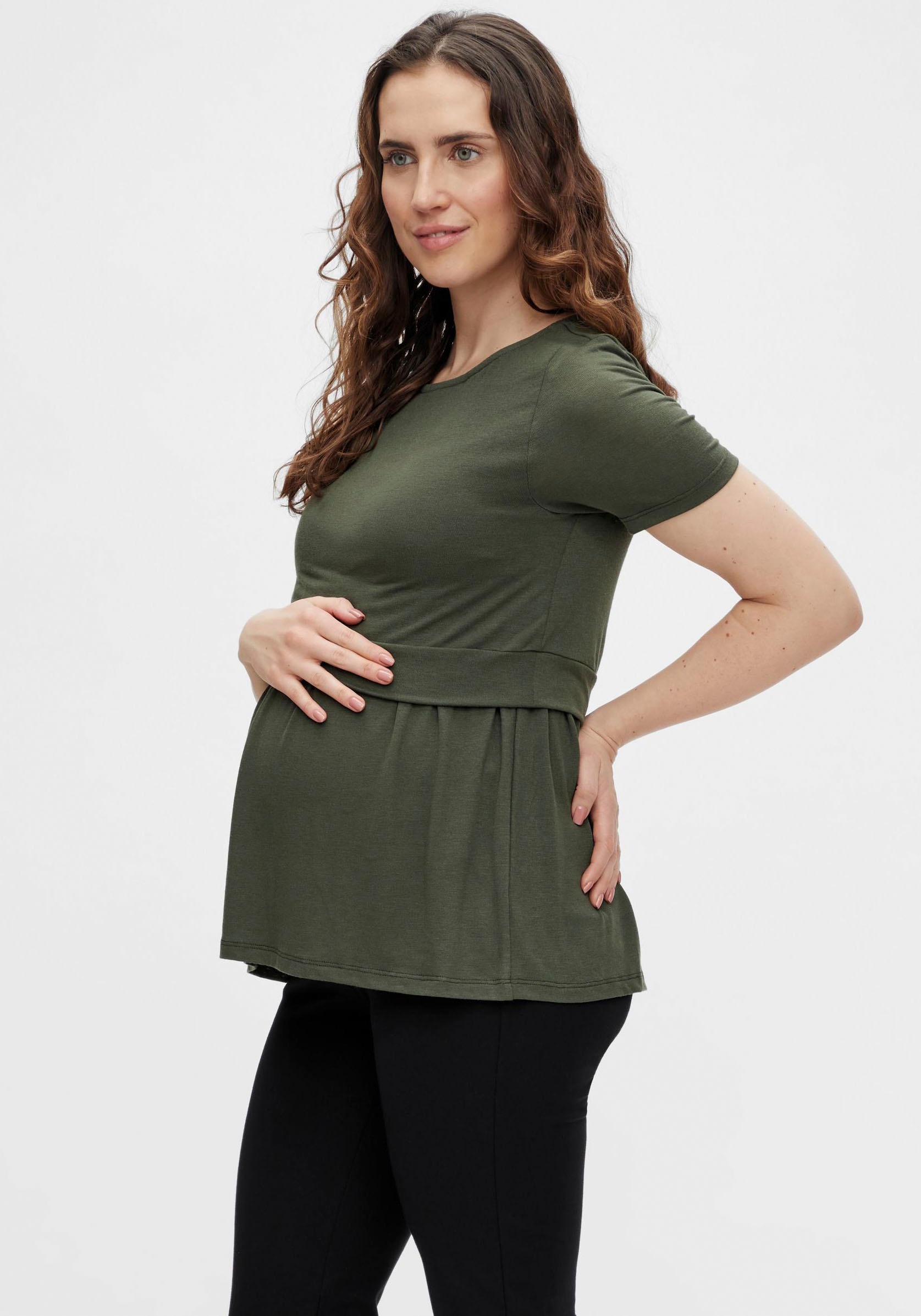 Image of Mamalicious Umstandsshirt »MLNEWANABEL«, mit Teilungsnaht in der Taille bei Ackermann Versand Schweiz