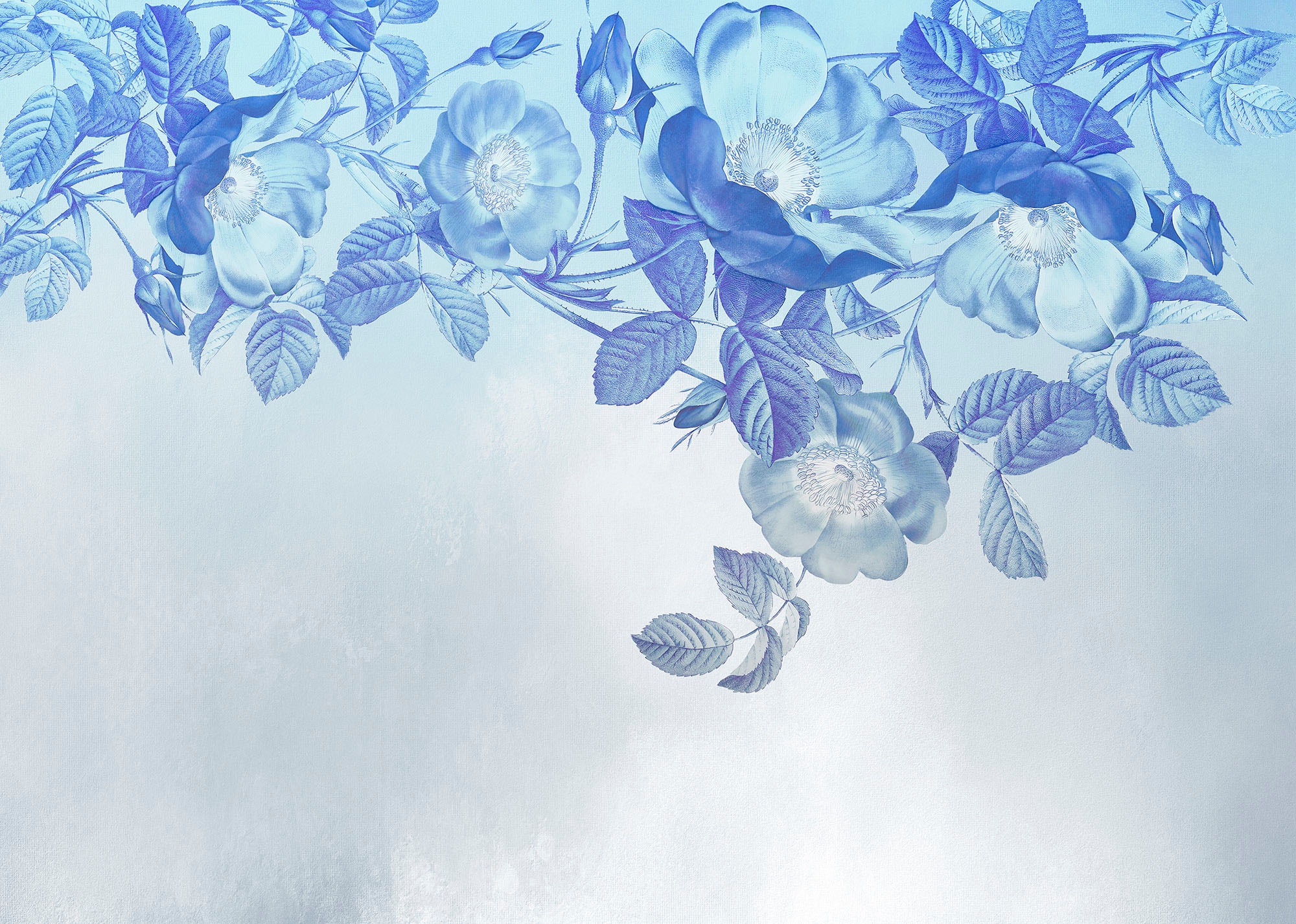 Image of Komar Vliestapete "Digitaldruck Vlies - Blue Aura - Grösse 350 x 250 cm" bedruckt glatt Wohnzimmer, Schlafzimmer