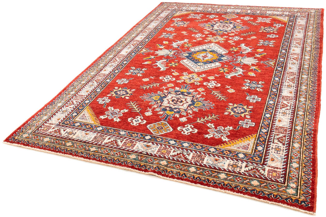 Image of morgenland Orientteppich »Ziegler - Kazak - 244 x 160 cm - dunkelrot«, rechteckig, 6 mm Höhe, Wohnzimmer, Handgeknüpft, Einzelstück mit Zertifikat bei Ackermann Versand Schweiz