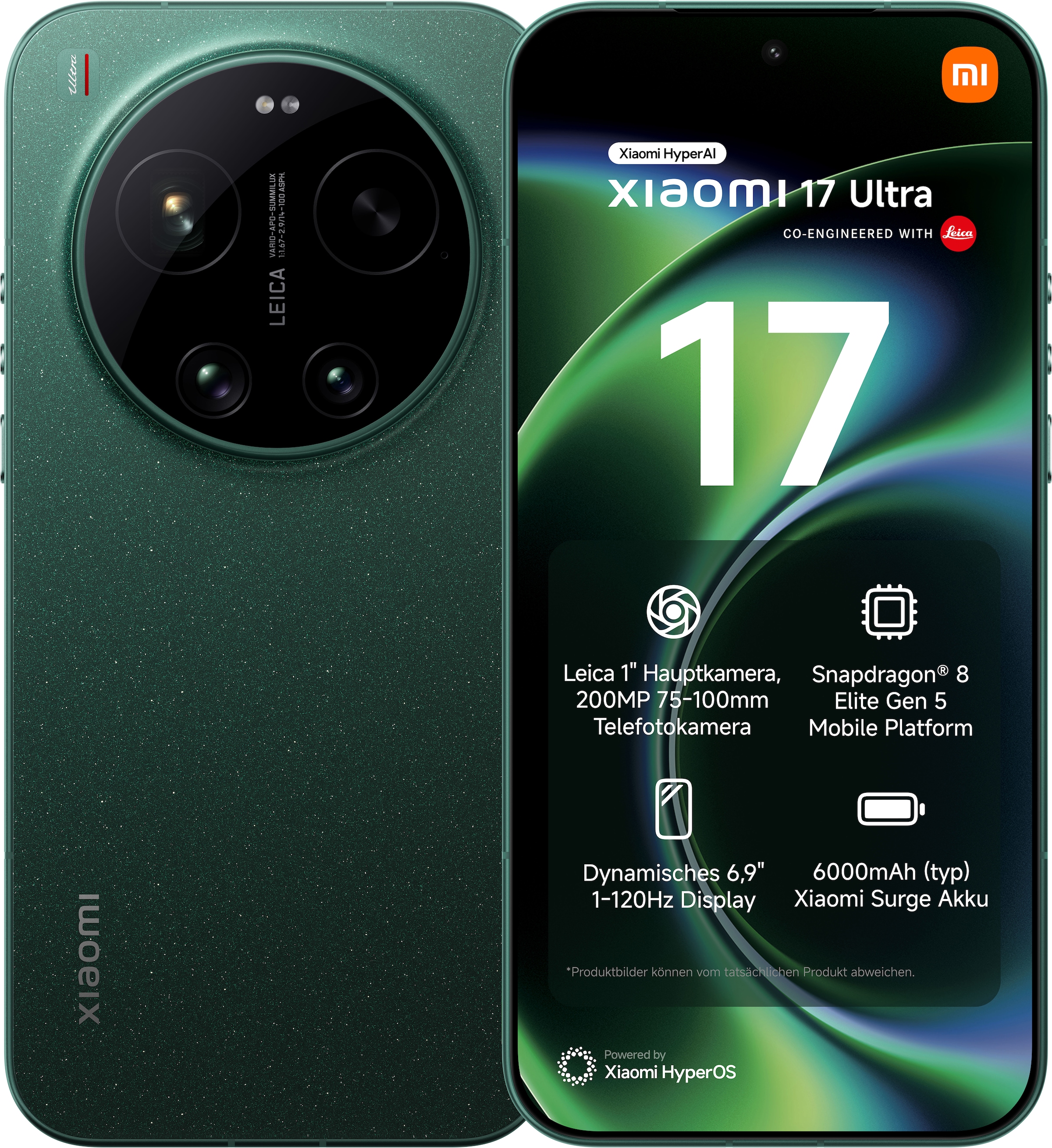 Image of Xiaomi Smartphone "17 Ultra 16+512GB" Starlit Green