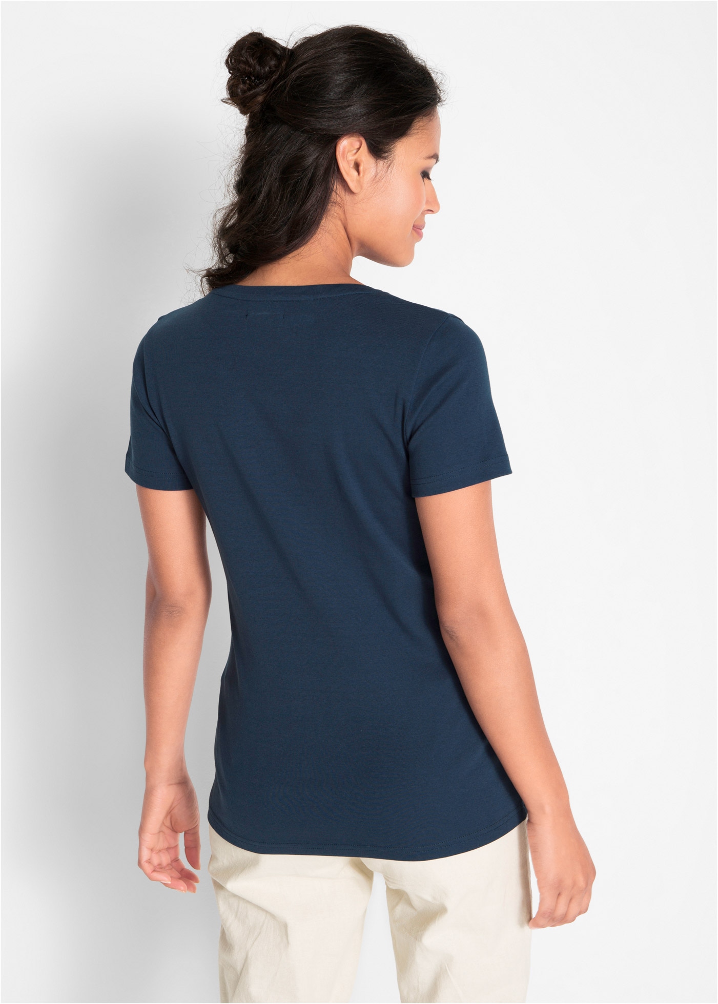 bonprix T-shirt »Baumwoll Shirt, Kurzarm« Baumwoll Shirt, Kurzarm