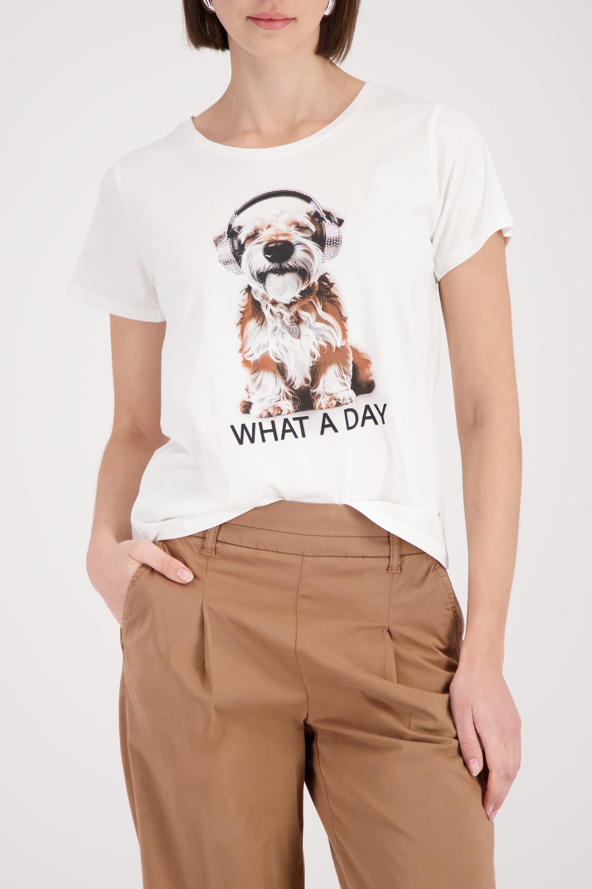 Image of Monari T-Shirt "Shirt Hund" Regular fit mit Hundeprint