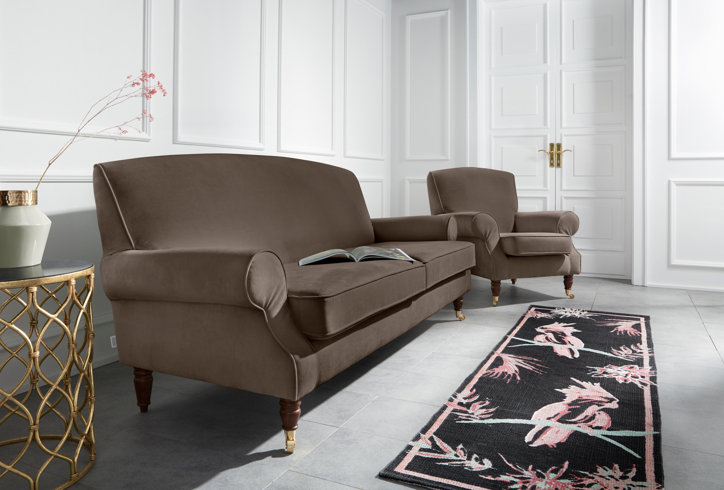 Guido Maria Kretschmer Home&Living Sessel »Rennes«, in Samtoptik oder Baumwoll-Mix