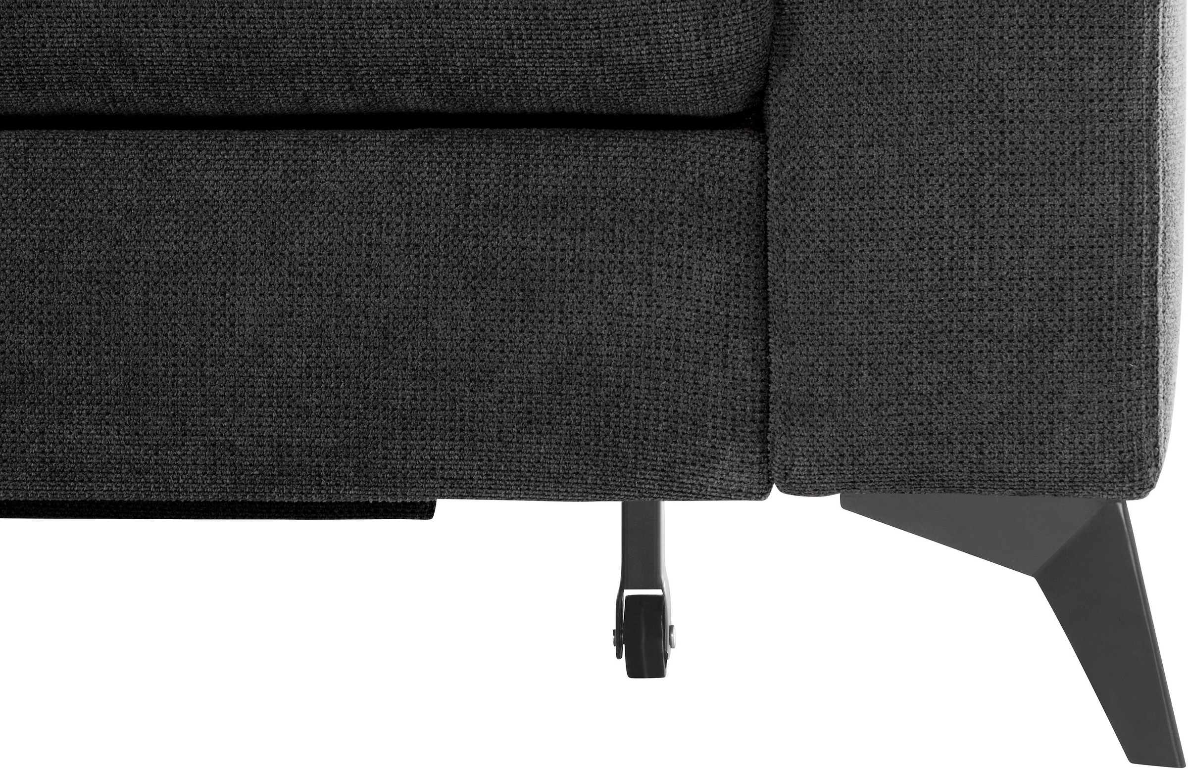 Places of Style Ecksofa »Lolland L-Form«, Wahlweise mit Bettfunktion und Stauraum, auch mit abwischbarem Bezug