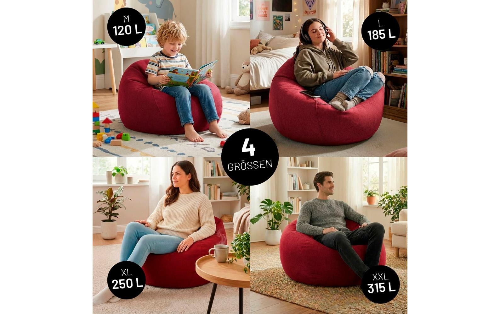 Lumaland Pouf »Lumaland Sitzsack Comfort 120 l «